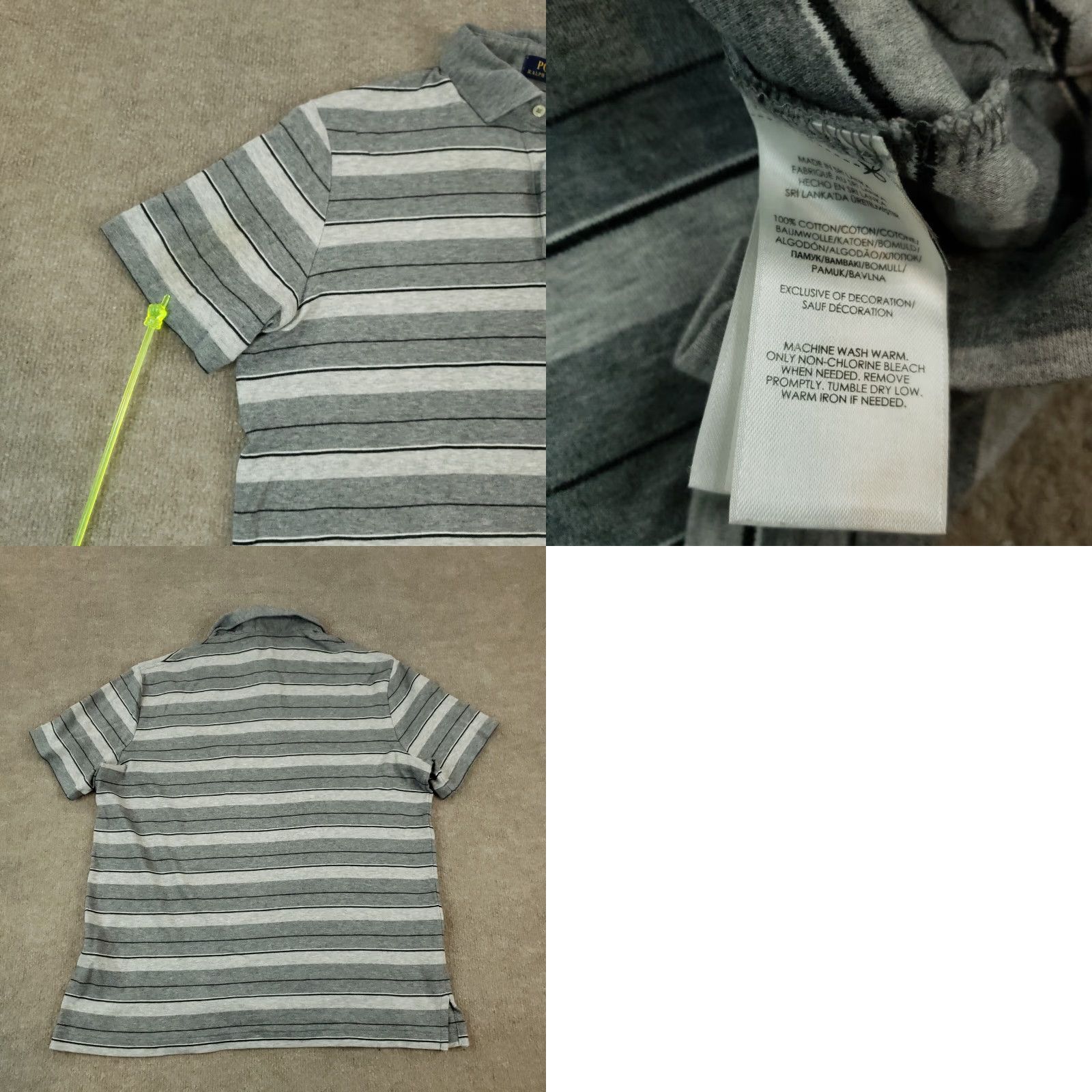 Polo Ralph Lauren Polo Ralph Lauren Shirt Mens Large Gray Black Striped Short Sleeve Pony Polo Ralph Lauren Shirt Mens Large Gray Striped Short Sleeve Pony Size US L / EU 52-54 / 3 - 8 Thumbnail