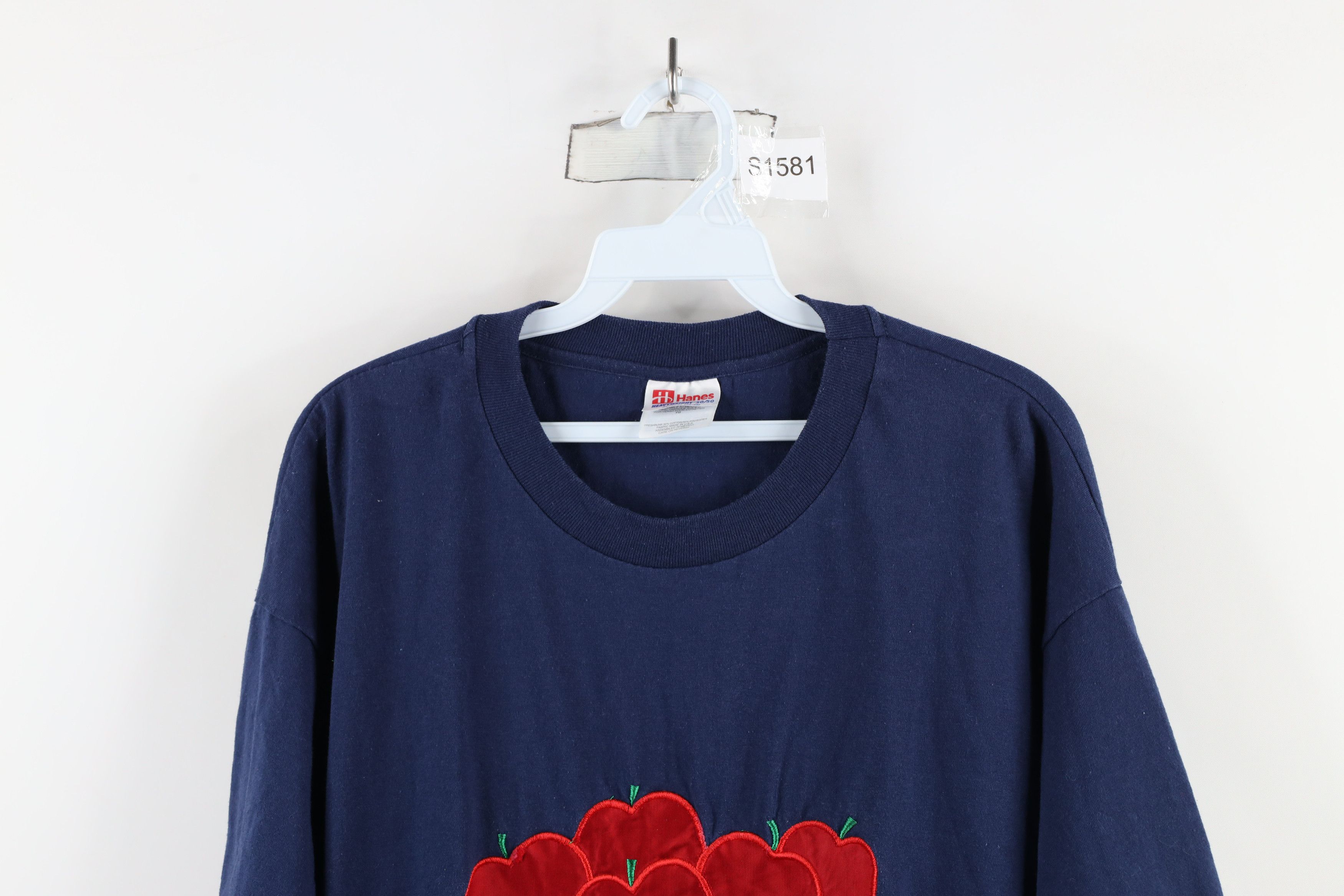 Vintage Vintage 90s Country Primitive Orchard T-Shirt Navy Blue Size XL / US 12-14 / IT 48-50 - 2 Thumbnail