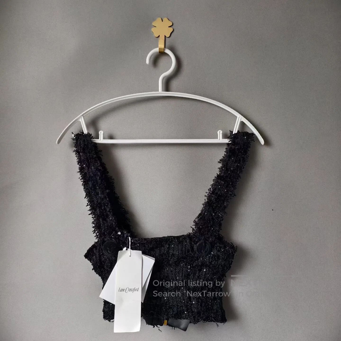 Balmain BALMAIN Fringed Tweed Camisole| Size XXS / US 00 / IT 34 - 1 Thumbnail