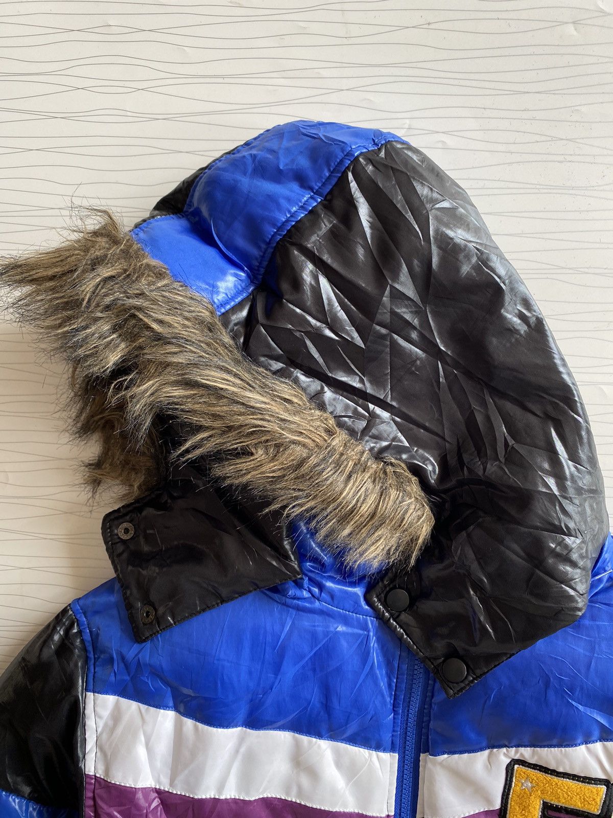 If Six Was Nine × Japanese Brand × Le Grande Bleu (L.G.B.) NYLAUS FAUX FUR HOODIE PUFFER JACKET Size US L / EU 52-54 / 3 - 16 Thumbnail