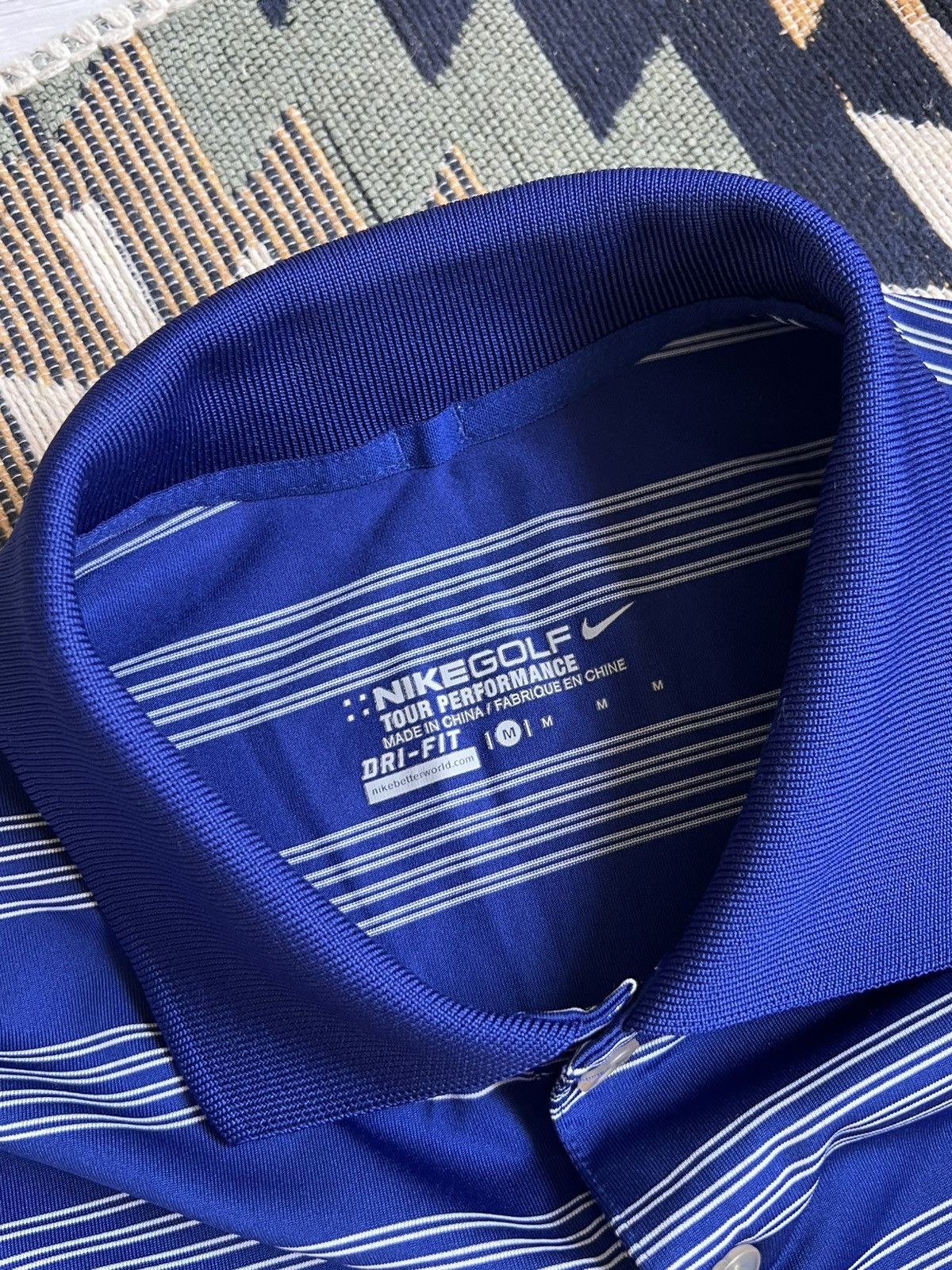 Nike Vintage Nike Golf Striped Polo T-shirt Size US M / EU 48-50 / 2 - 6 Thumbnail