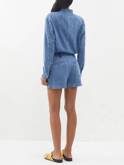 Marni o1y1125 Denim Overall in Blue Size 25" / US 0 / IT 36 - 4 Thumbnail