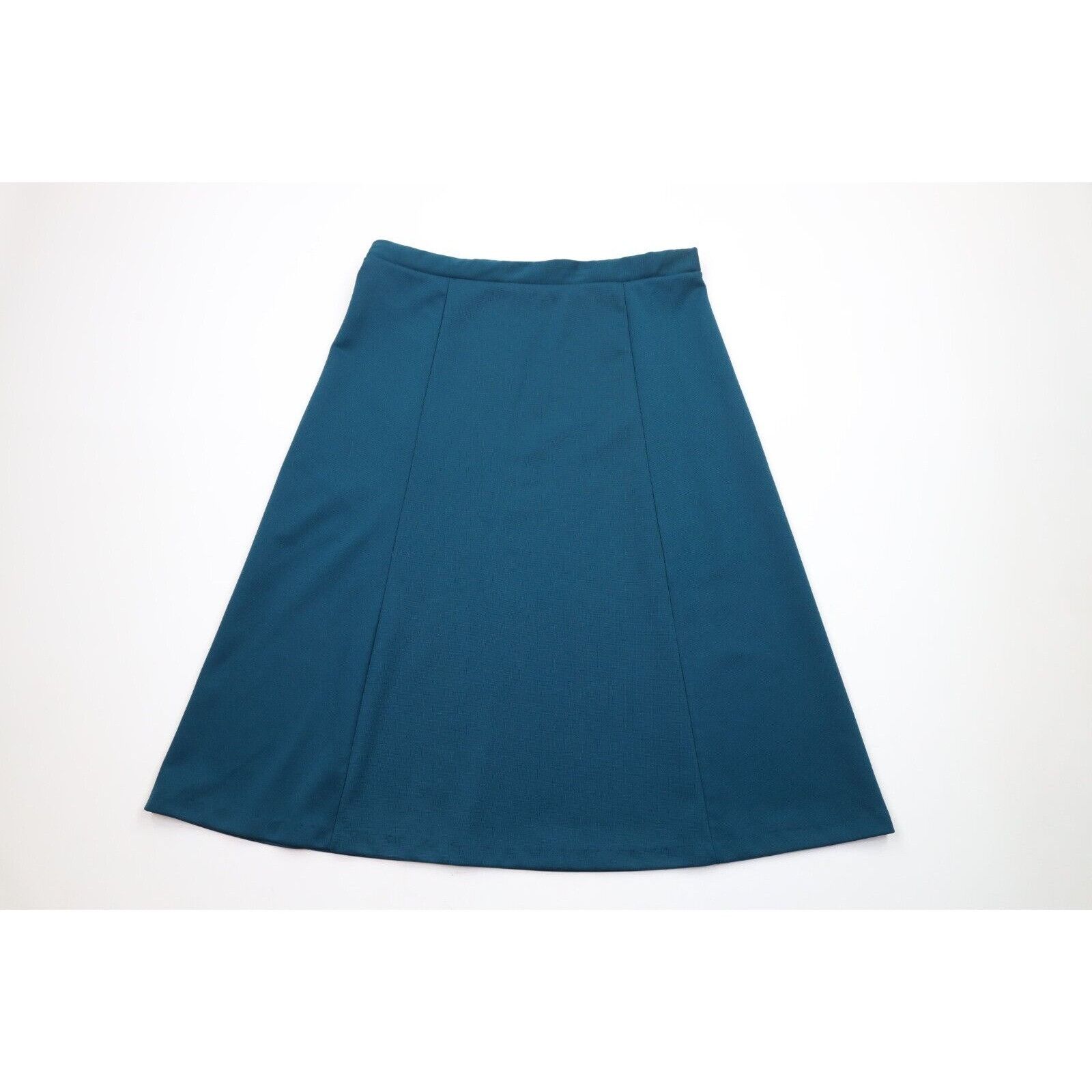 Vintage Vintage 70s Streetwear Blank Knit Long Skirt Teal Size 38" / US 16 / IT 52 - 1 Thumbnail