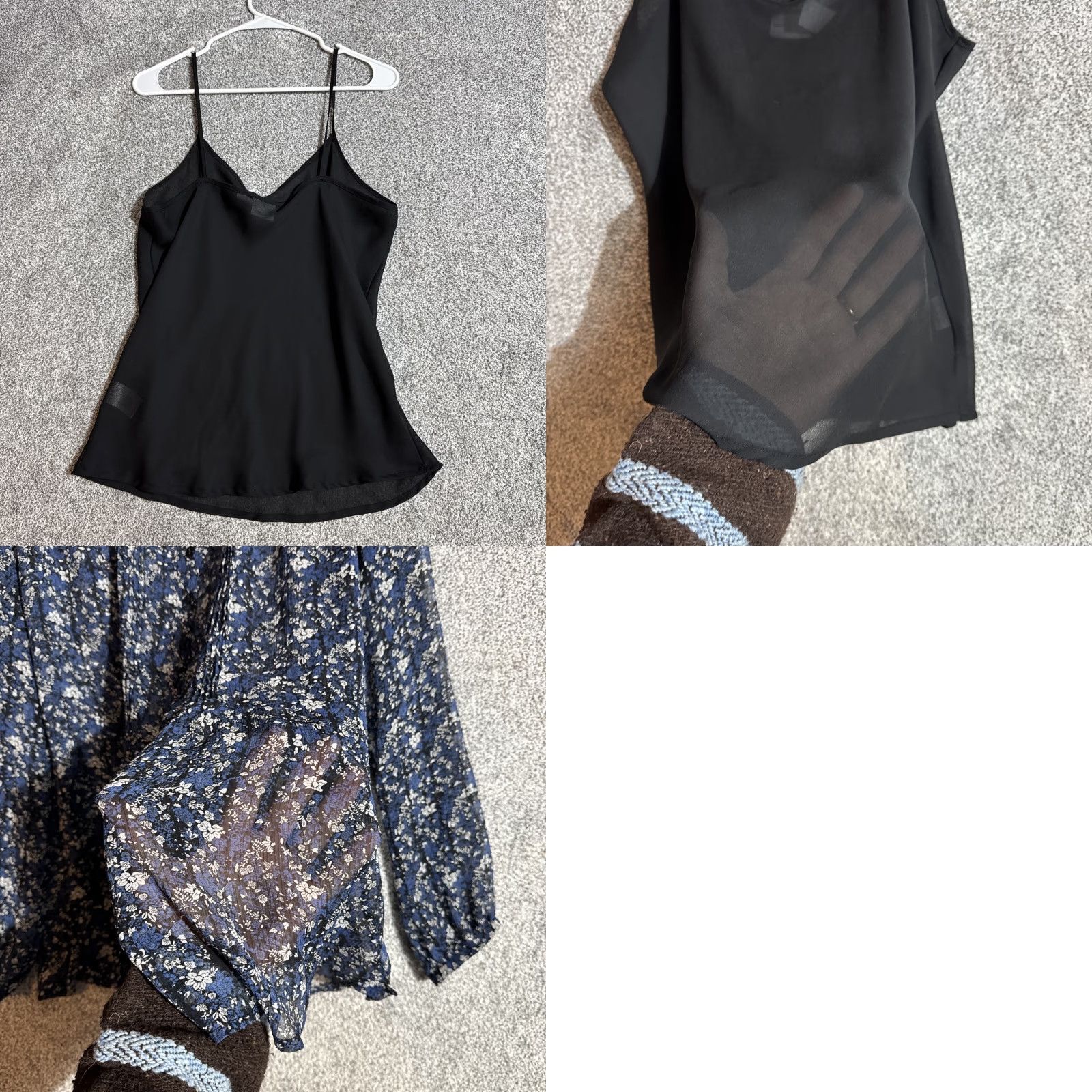 Vintage Jaclyn Smith Blouse Tank Top Women Size L Blue Floral Round Neck Button Long Sleeve Casual Vintage: No Menus Size L / US 10 / IT 46 - 9 Thumbnail