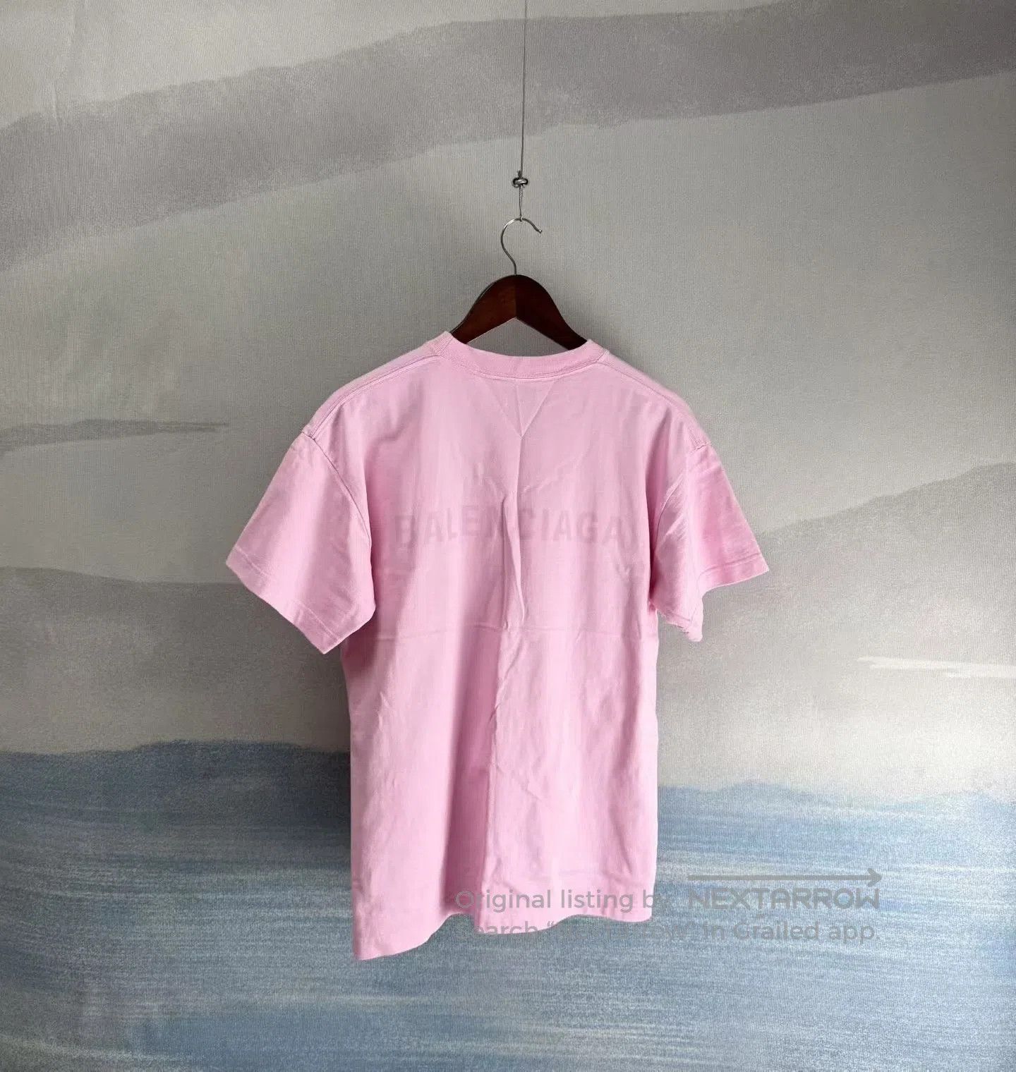 Balenciaga Balenciaga Pink Front and Back Letter Logo Short Sleeve T- Size S / US 4 / IT 40 - 2 Thumbnail