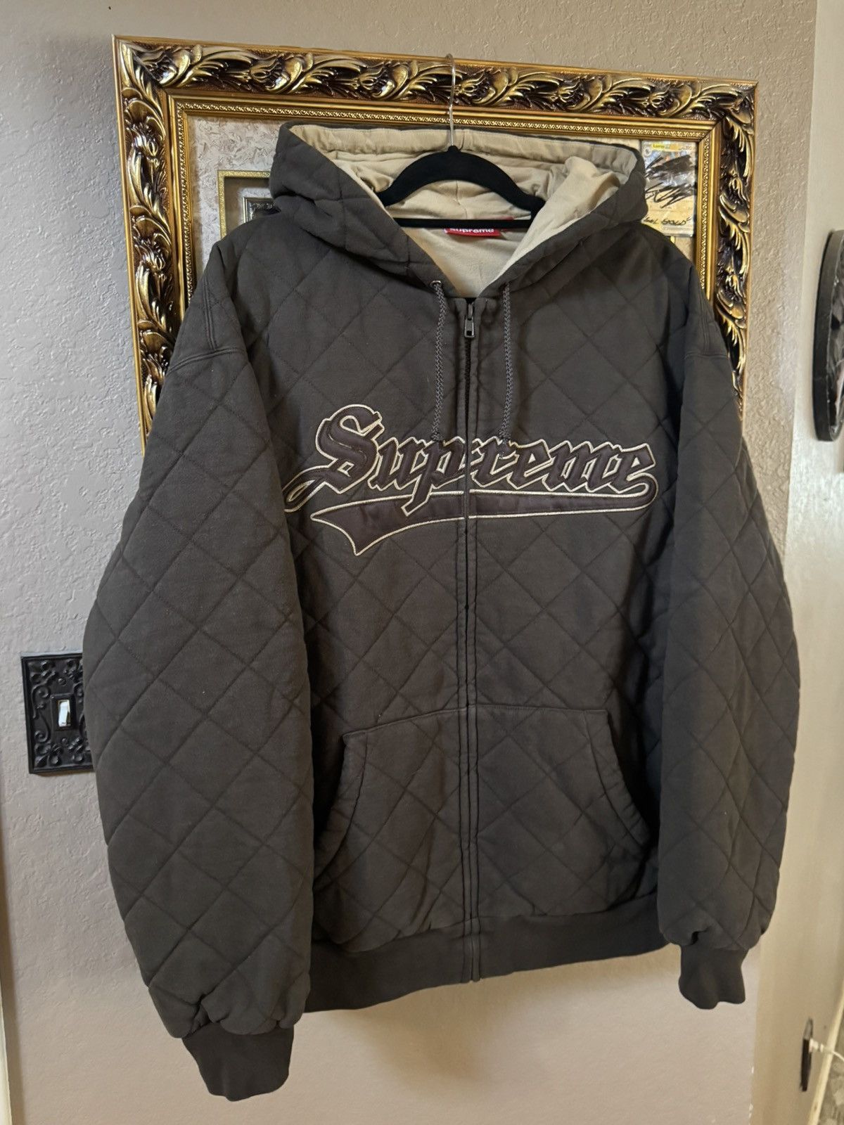 Supreme FW25 Supreme Quilted Zip Up Hoodie Size US XXL / EU 58 / 5 - 3 Thumbnail