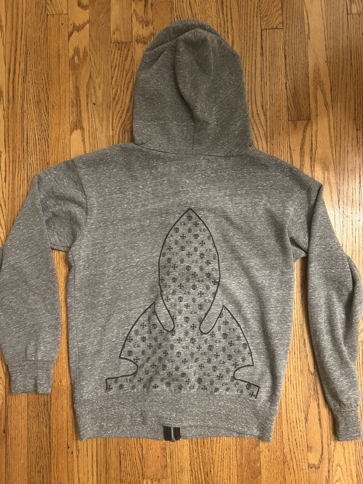Chrome Hearts Vintage 2000s Chrome Hoodie Monogram Cross Fleur scroll Size US S / EU 44-46 / 1 - 1 Thumbnail