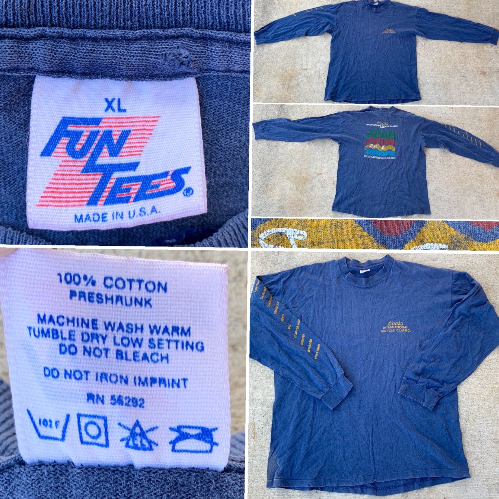 Vintage VINTAGE Coors Internarional Bicycle Classic 1985 T Shirt XL Blue Men Fun Tees 1980s Graphic Tee Sportswear/Beach Size US XL / EU 56 / 4 - 5 Thumbnail