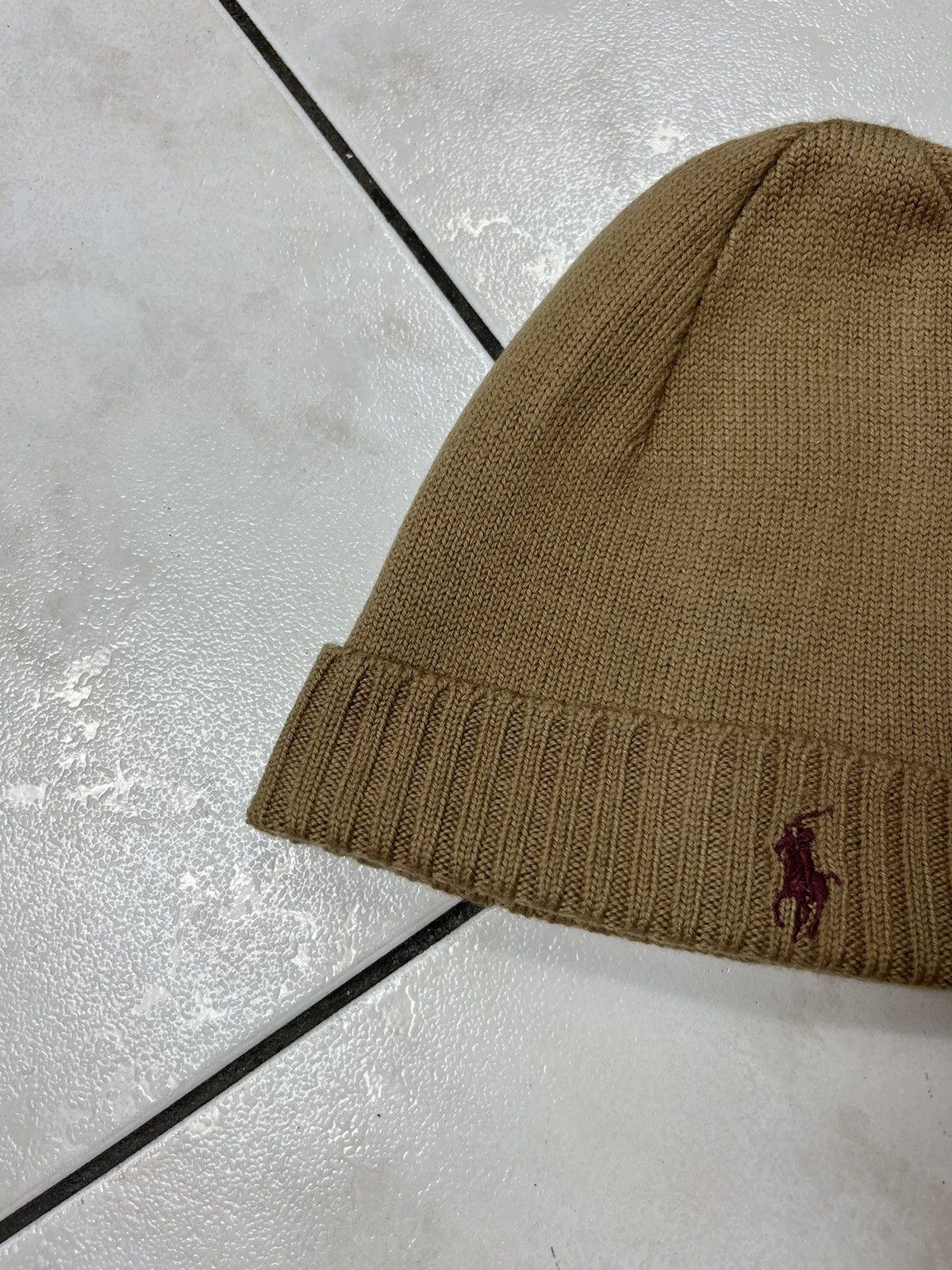 Polo Ralph Lauren × Ralph Lauren × Vintage Vintage 90s Polo Ralph Lauren wool knitted beanie hat logo Size ONE SIZE - 4 Thumbnail