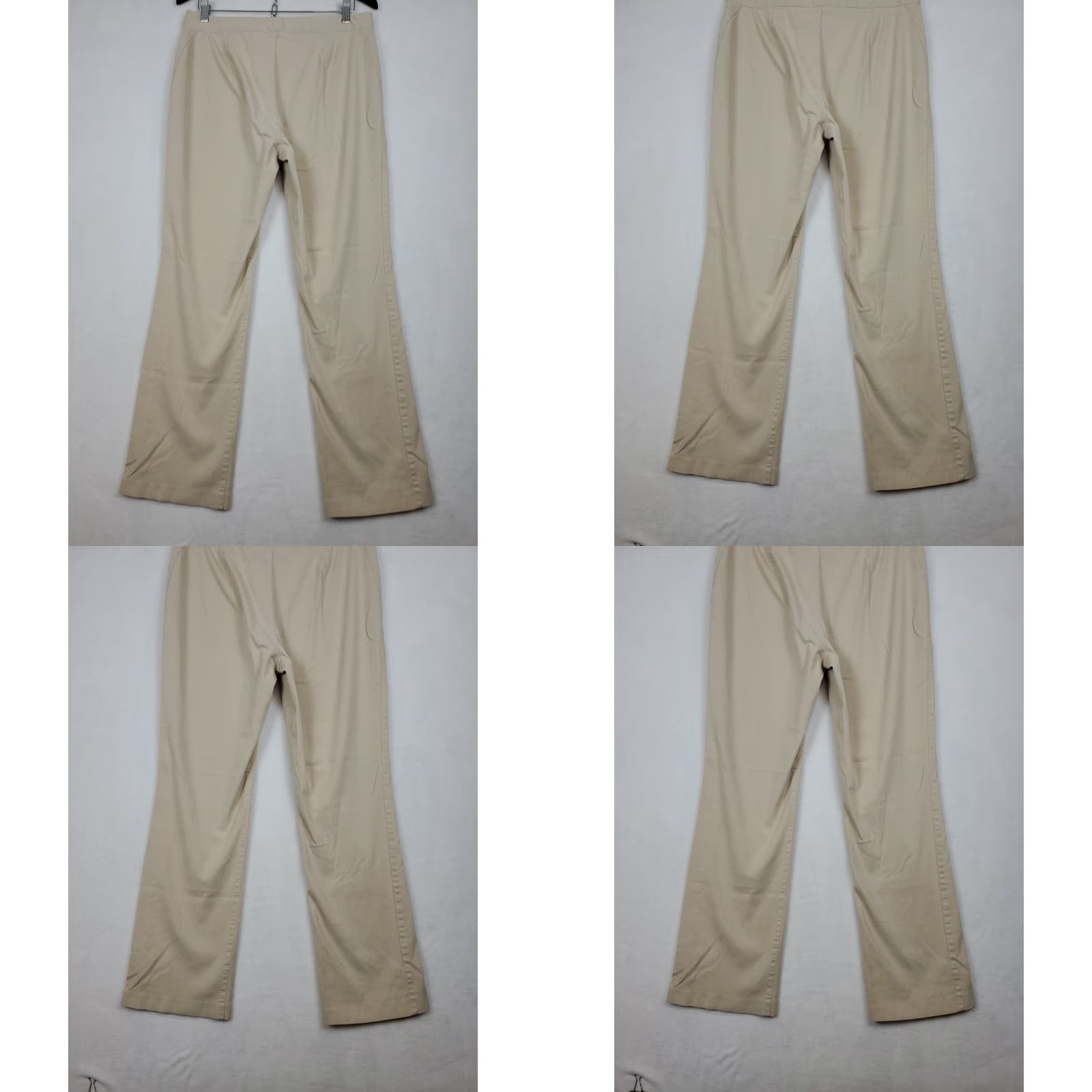 Ralph Lauren VINTAGE? No. Ralph Lauren LRL Straight Wide Leg Dress Pants Tan Brown Women 12 Cotton Knit Zipper Flat Front Regular Rise Medium? Size 34" / US 12 / IT 48 - 9 Thumbnail