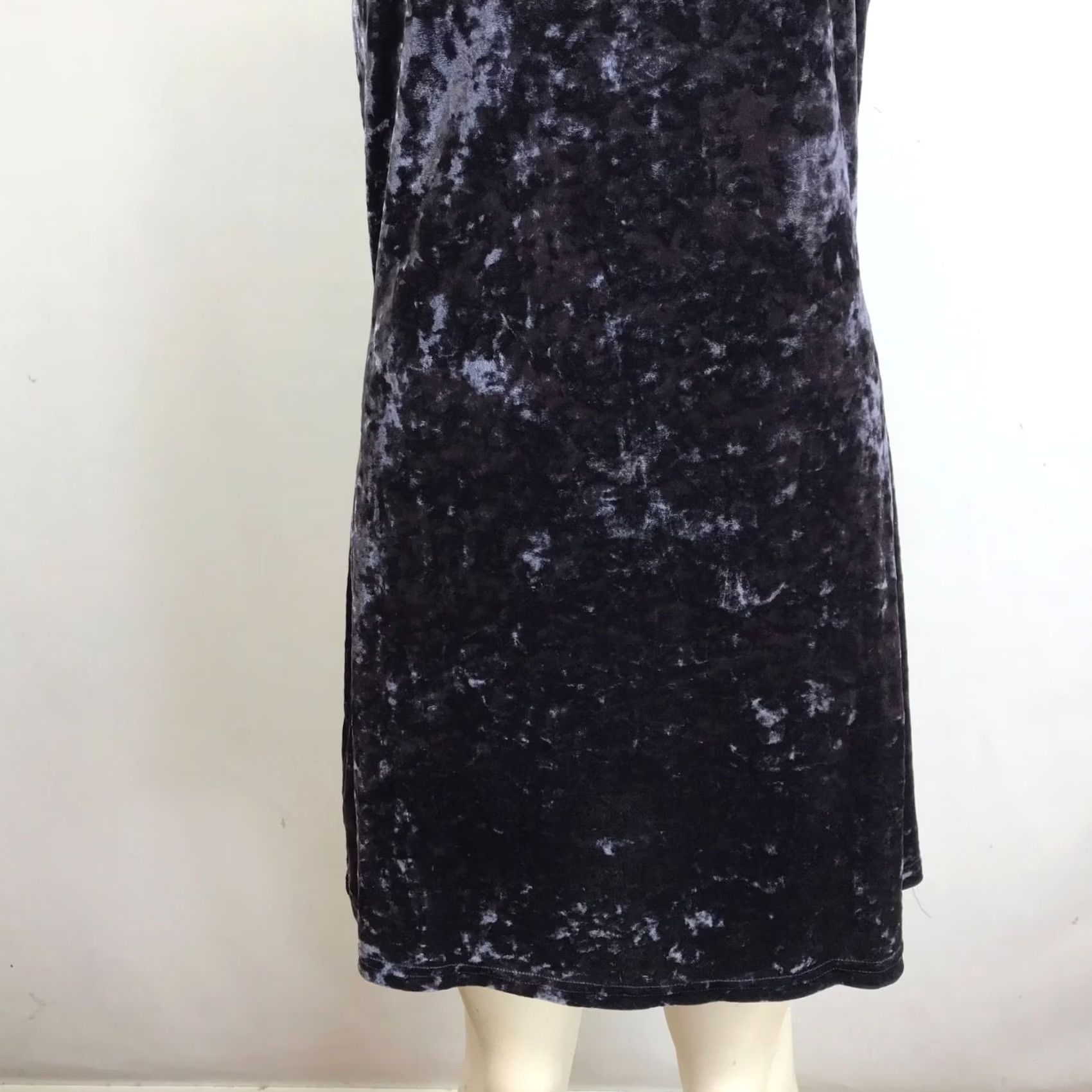 AQUA AQUA BLUES Slip Dress Womens Large Purple Spaghetti Strap Velour Y2K Size L / US 10 / IT 46 - 3 Thumbnail