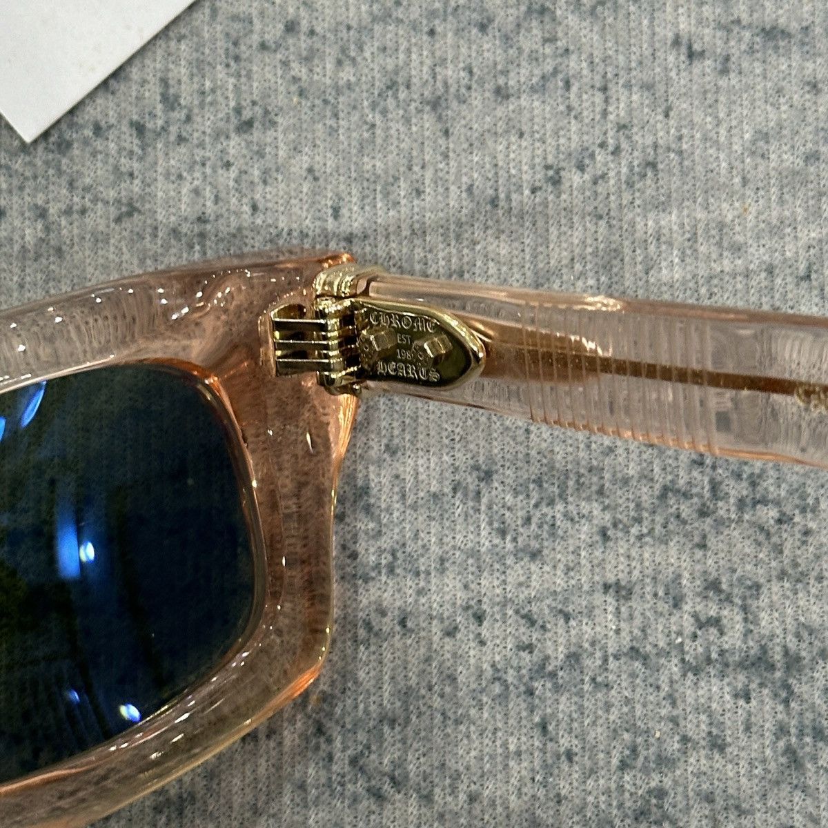 Chrome Hearts CHROME HEARTS STEEZIN PINK CRYSTAL SUNGLASSES Size ONE SIZE - 12 Thumbnail