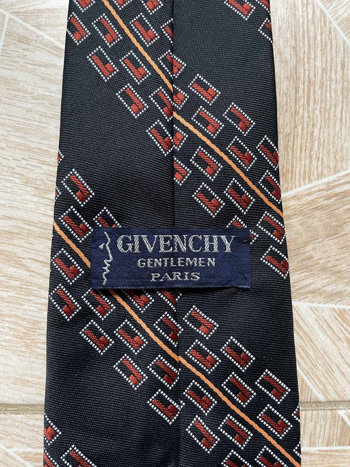 Givenchy × Vintage Luxury Givenchy Gentlemen Paris Made In France Cotton Tie Size ONE SIZE - 2 Thumbnail
