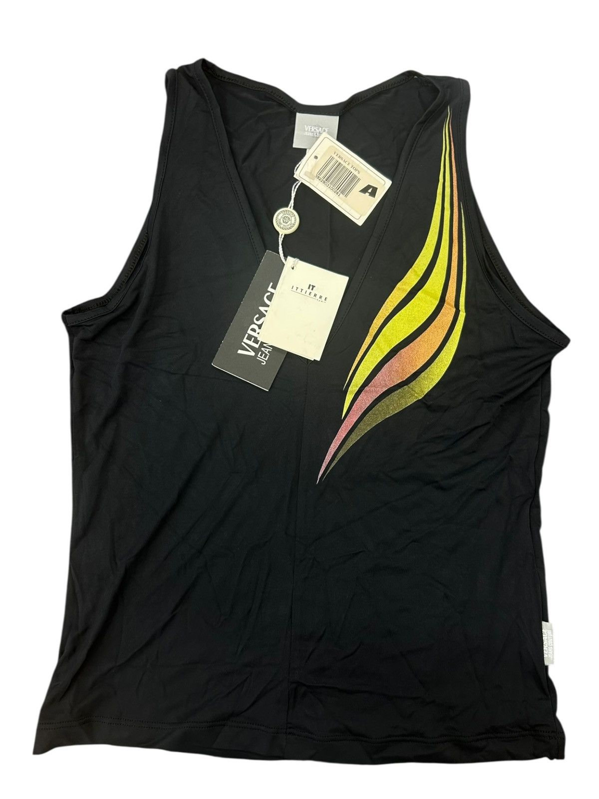 Versace Jeans Couture Vintage Versace Jeans Couture Flame Graphic Tank Top -Size M Size M / US 6-8 / IT 42-44 - 2 Thumbnail