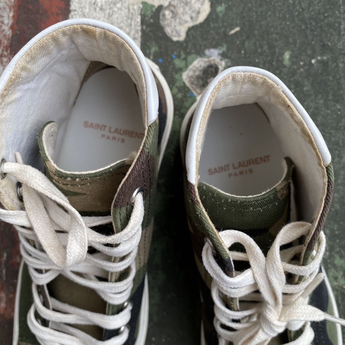 Saint Laurent Paris Saint laurent bedford camouflage high top Size US 5 / IT 35 - 6 Thumbnail