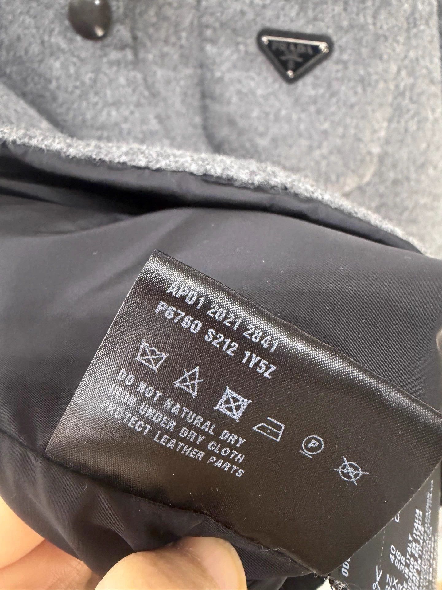 Prada Prada Grey Wool Triangle Logo Shirt Jacket 40 Size XL / US 12-14 / IT 48-50 - 5 Thumbnail