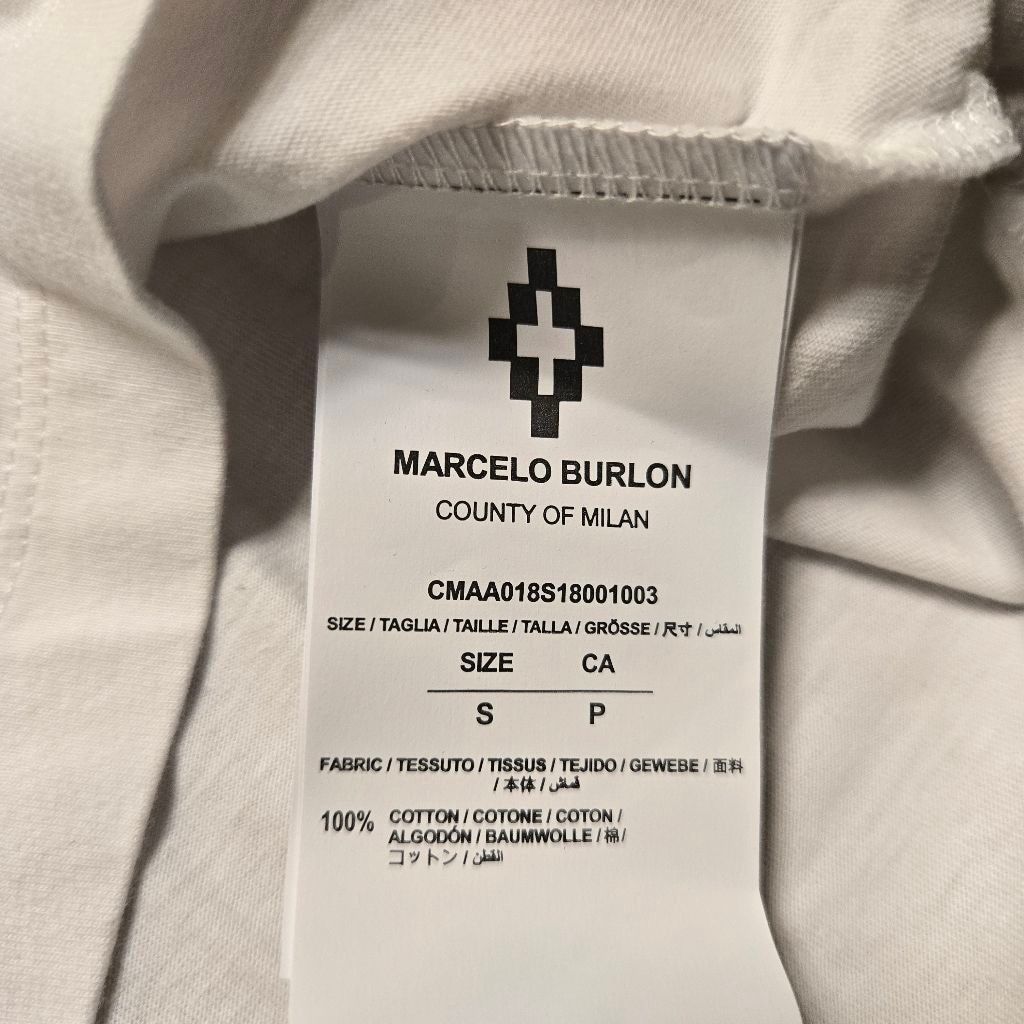 Marcelo Burlon Marcelo Burlon Wings T Shirt Size S NWT Size US S / EU 44-46 / 1 - 3 Thumbnail