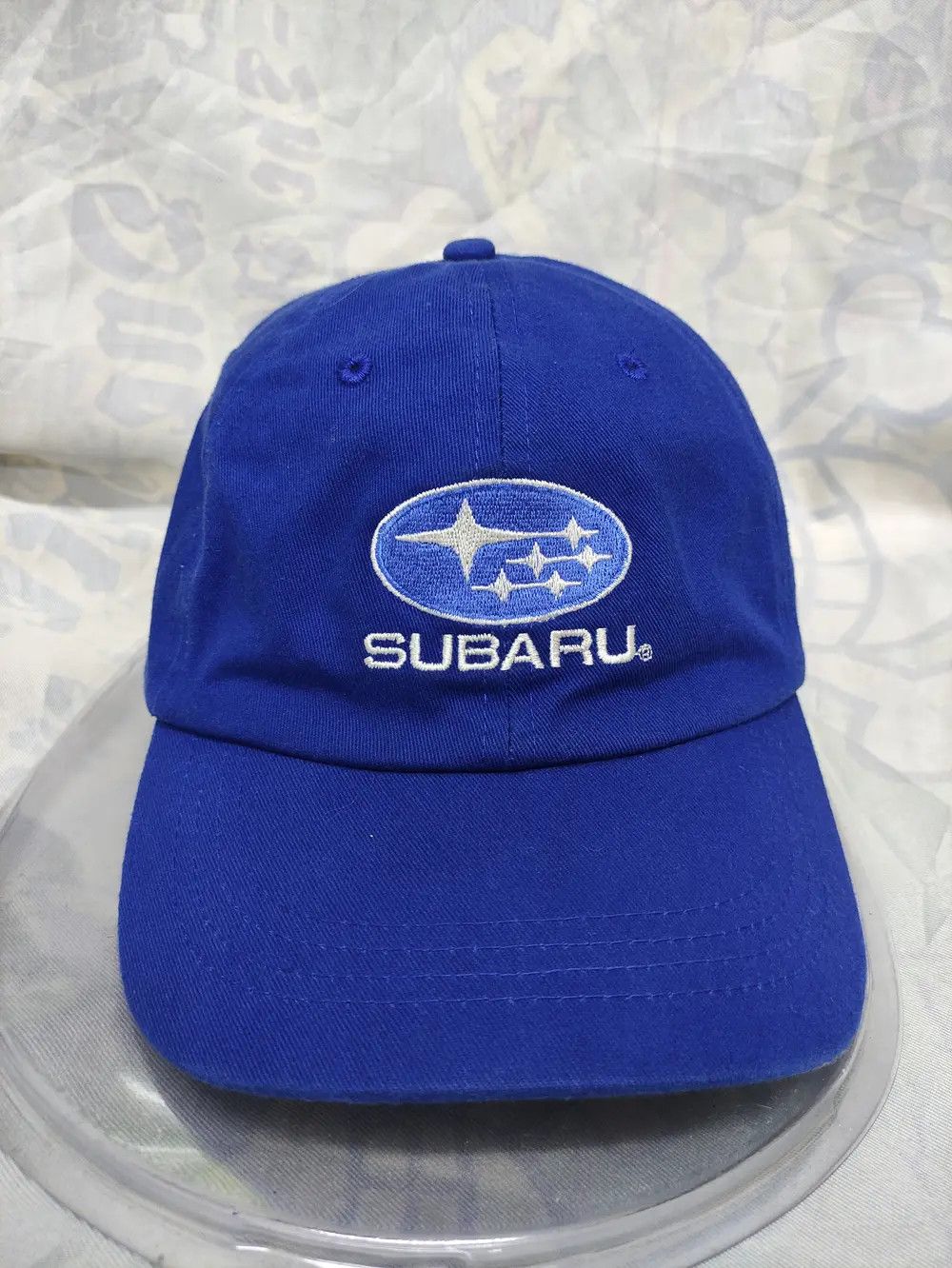 Japanese Brand VINTAGE SUBARU RACING CAP BLUE Size ONE SIZE - 2 Thumbnail