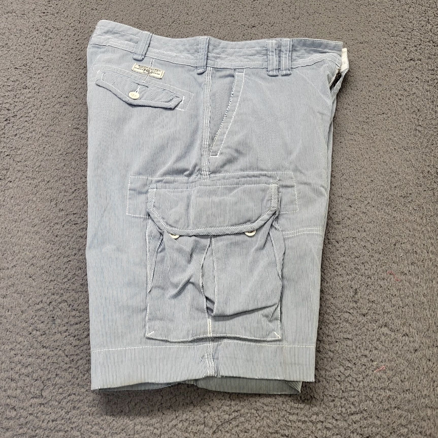 Polo Ralph Lauren Polo Ralph Lauren Shorts Men's Size 34 Hickory Striped Railroad Cotton Cargo EUC Size US S / EU 44-46 / 1 - 3 Thumbnail