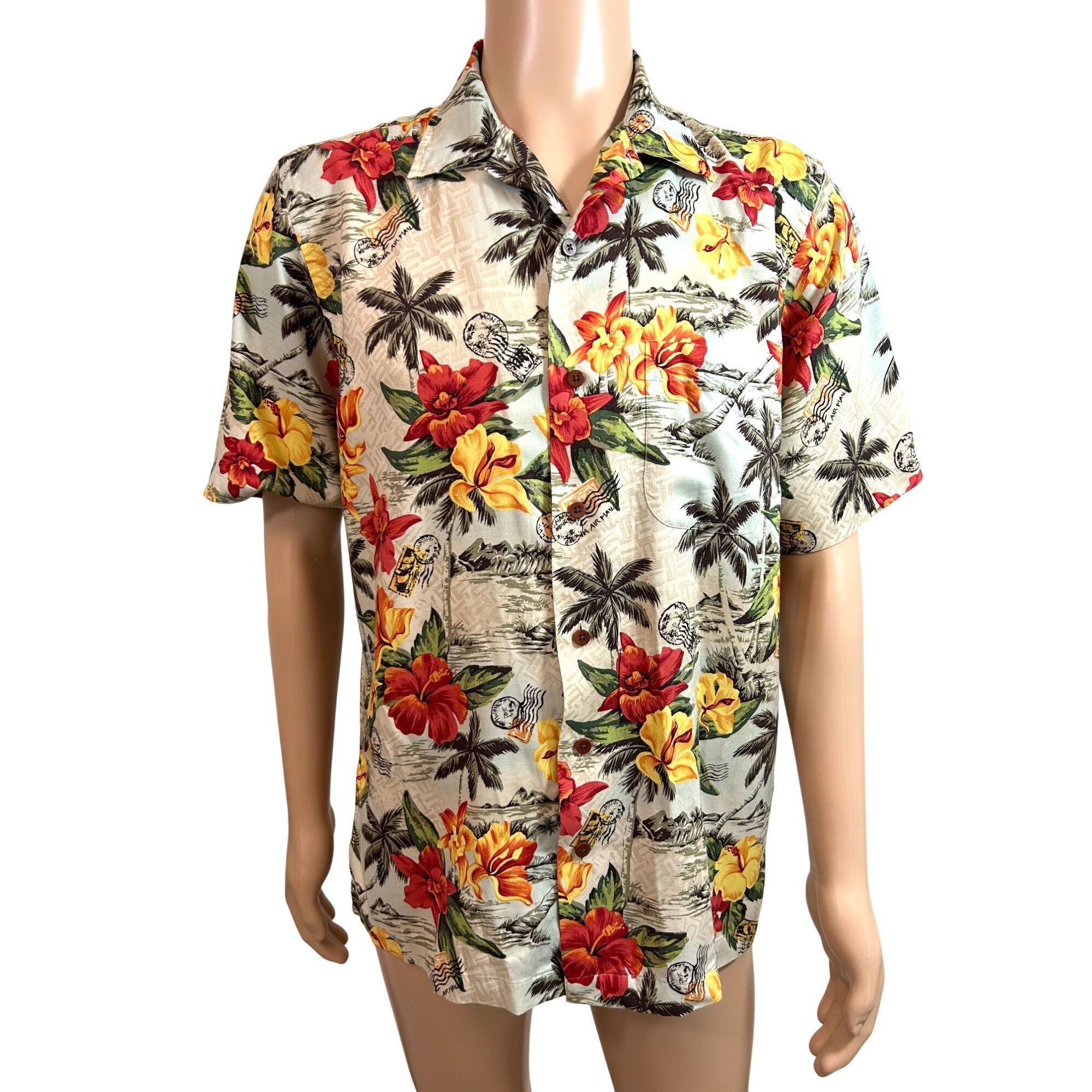 Lands' End Lands’ End Men’s Vtg Hawaiian Shirt M Short Sleeve Collared Size US M / EU 48-50 / 2 - 1 Thumbnail