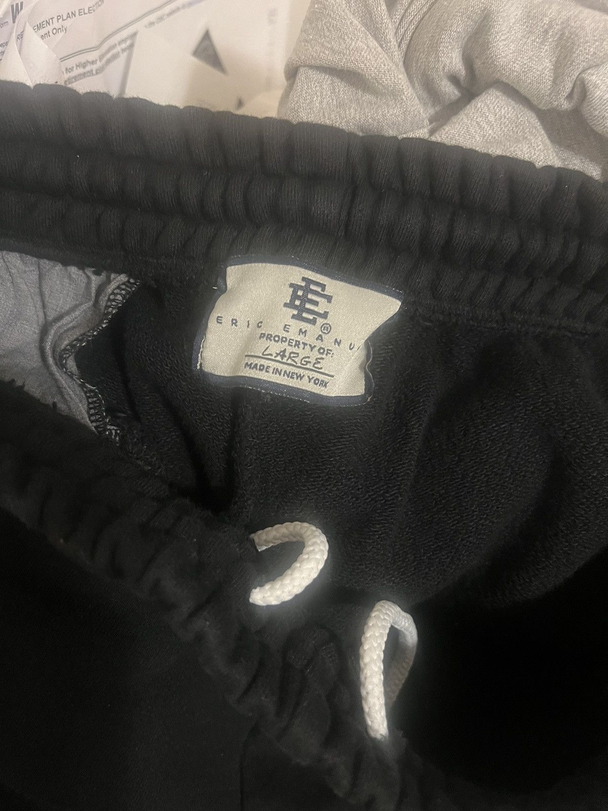 Eric Emanuel Eric Emanuel EE jet black embroidered sweatpants large Size US 32 / EU 48 - 3 Thumbnail