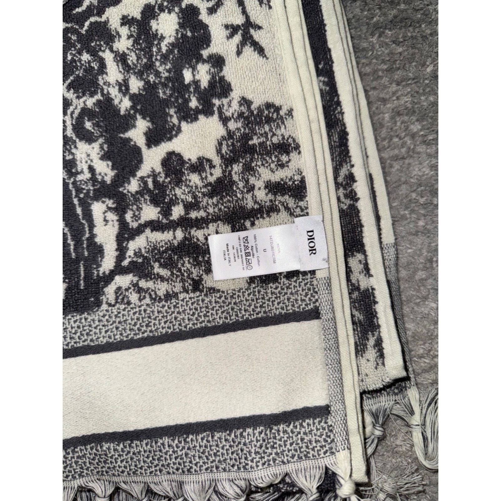 Dior Christian Dior Toile De Jouy Reverse Tassel Bath Beach Towel Size ONE SIZE - 11 Thumbnail