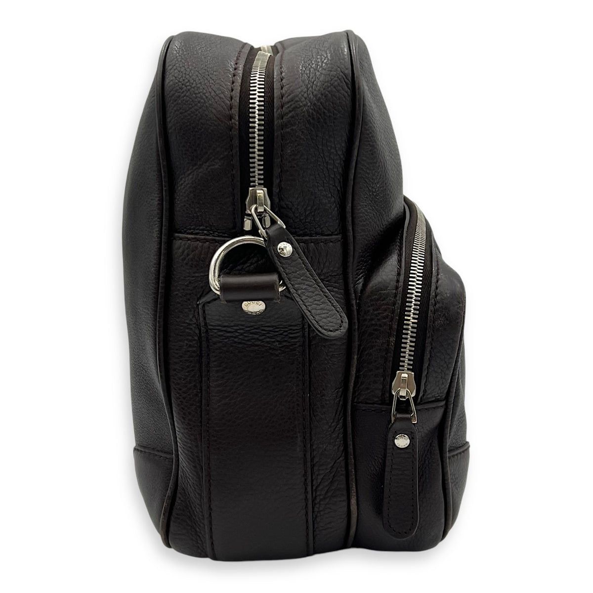 Gucci Gucci Brown Leather Unisex Reporter Messenger Crossbody Bag Size ONE SIZE - 5 Thumbnail