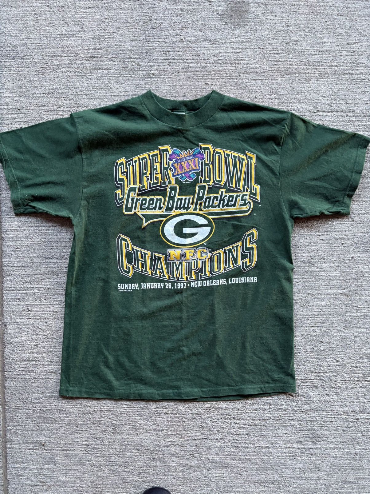 Logo 7 × Vintage Vintage ‘97 Green Bay Packers NFC Champs Shirt Size US XL / EU 56 / 4 - 1 Thumbnail
