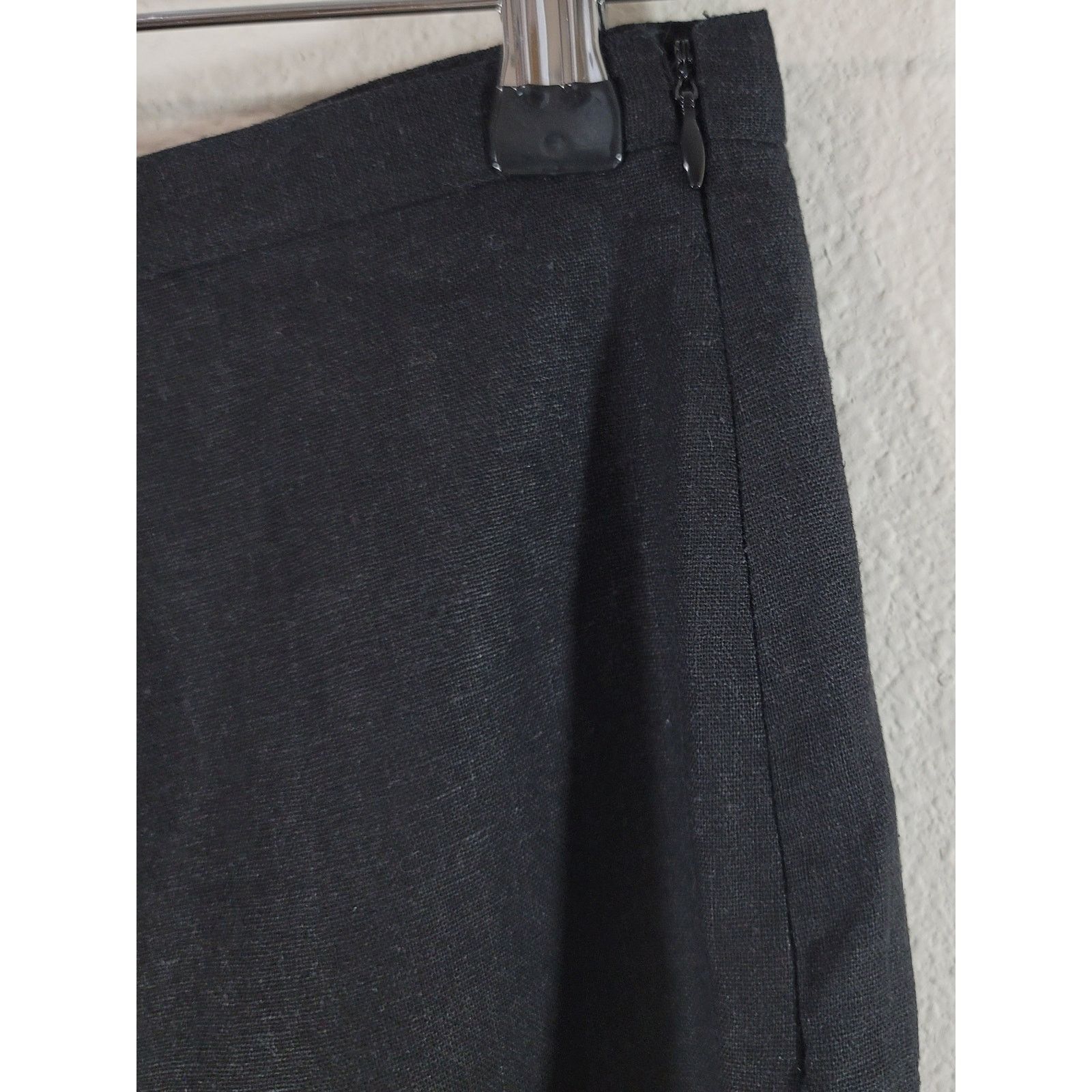 Other Multiples Black Embroidered Beaded A-Line Skirt PM Lined Size 31" - 5 Thumbnail