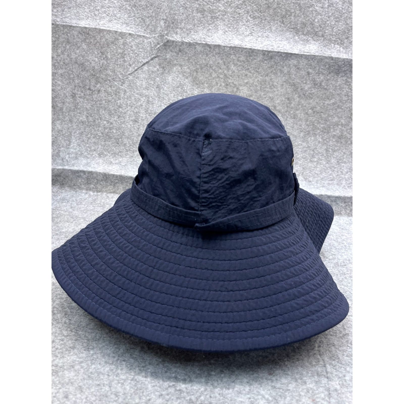 Vintage Blue Nylon Sun Bucket Hat Cap - One Size - Unisex Adults - Lightweight Beach Outdoors Hat Size ONE SIZE - 6 Thumbnail