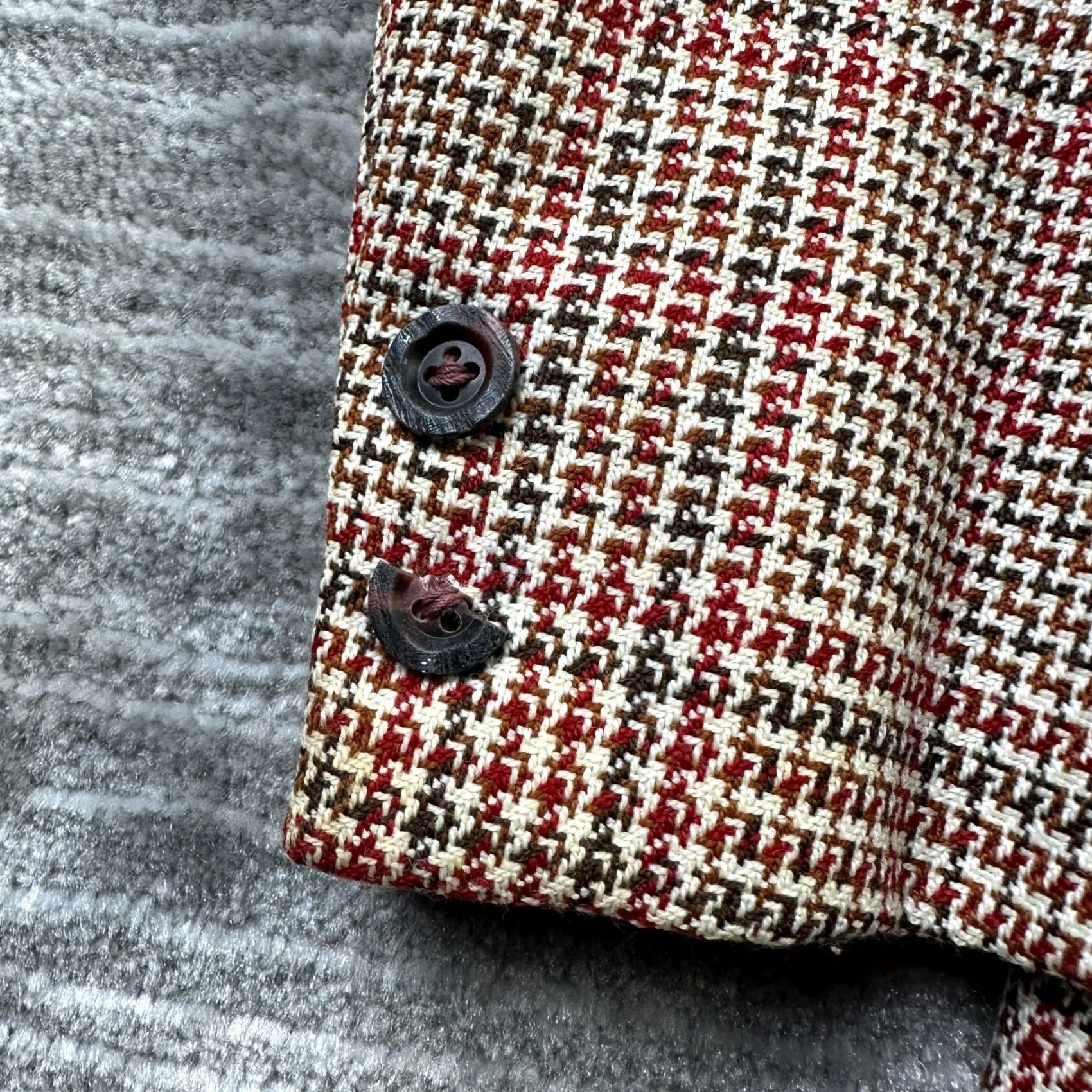 Hart Schaffner Marx VINTAGE Hart Schaffner Marx Blazer Sport Coat Mens 44S Glen Plaid Jacket 70s Size 44R - 4 Thumbnail
