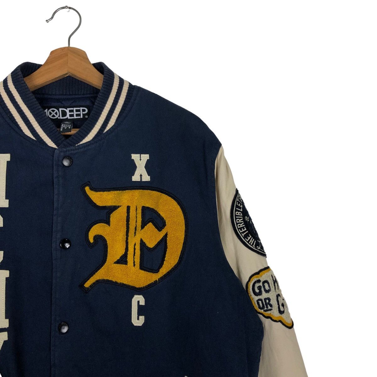 Japanese Brand 🔥Vtg Varsity Jacket 10Deep Japan Big Logo Spell Out Size US XL / EU 56 / 4 - 9 Thumbnail
