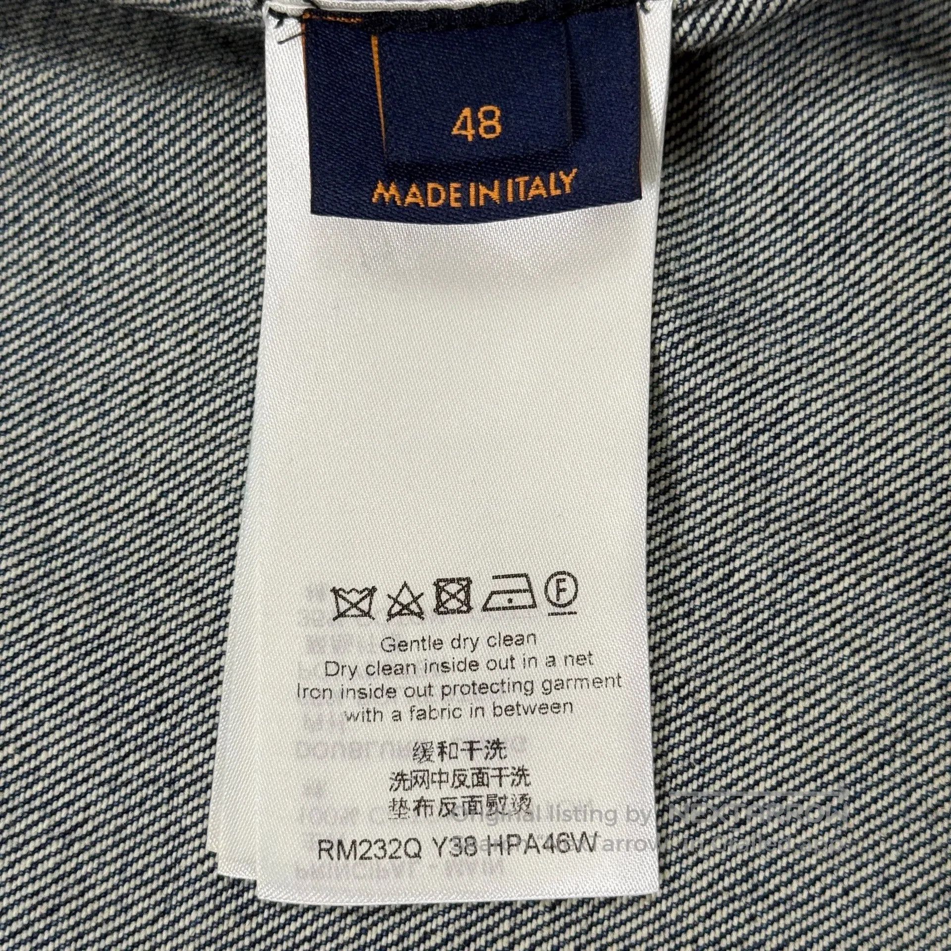 Louis Vuitton LV Blue Denim Jacket with Logos. Size US M / EU 48-50 / 2 - 4 Thumbnail