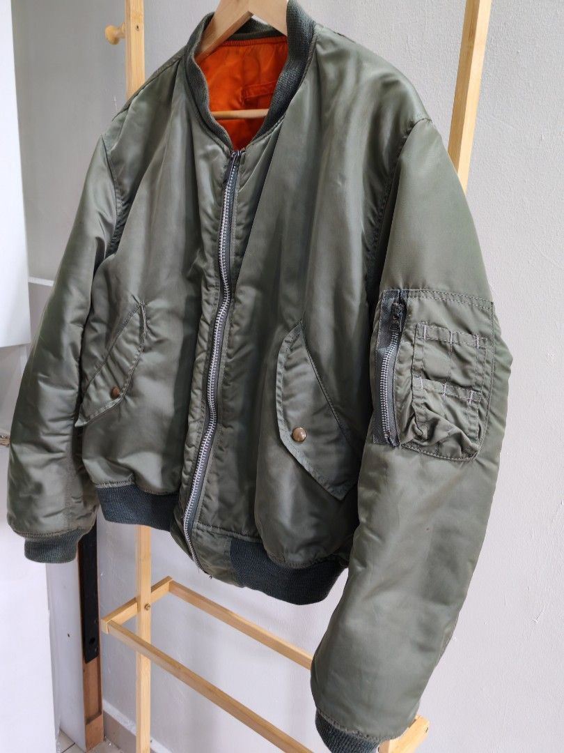 Vintage Vintage Jaket MA-1 Flight Jacket Size US L / EU 52-54 / 3 - 3 Thumbnail