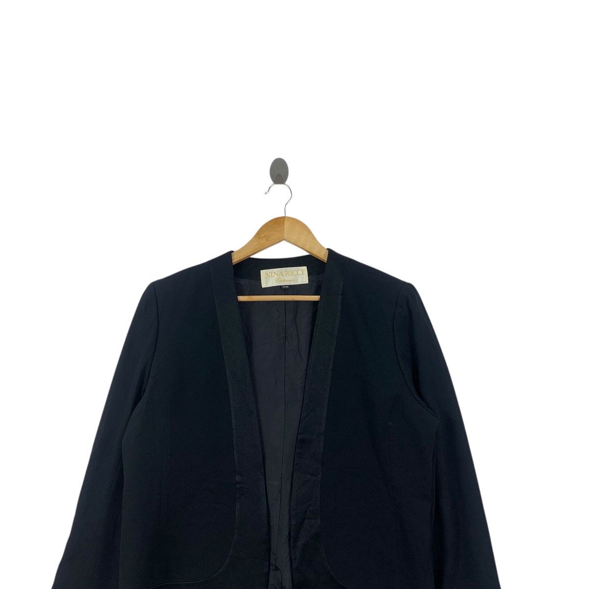 Nina Ricci Vintage 80’ NINA RICCI CEREMONIE Collection Black Blazer Size M / US 6-8 / IT 42-44 - 2 Thumbnail