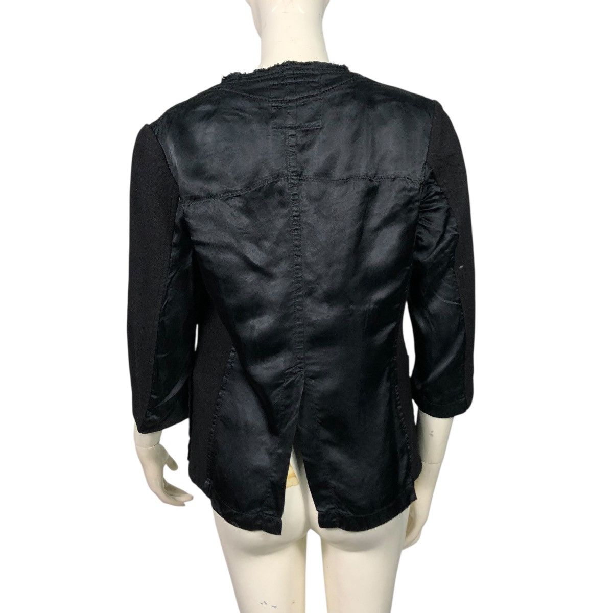 Yohji Yamamoto 🔥RICH BLACK CROPPED WOOL JACKET WORKER Y’S YOHJI YAMAMOTO Size M / US 6-8 / IT 42-44 - 18 Thumbnail
