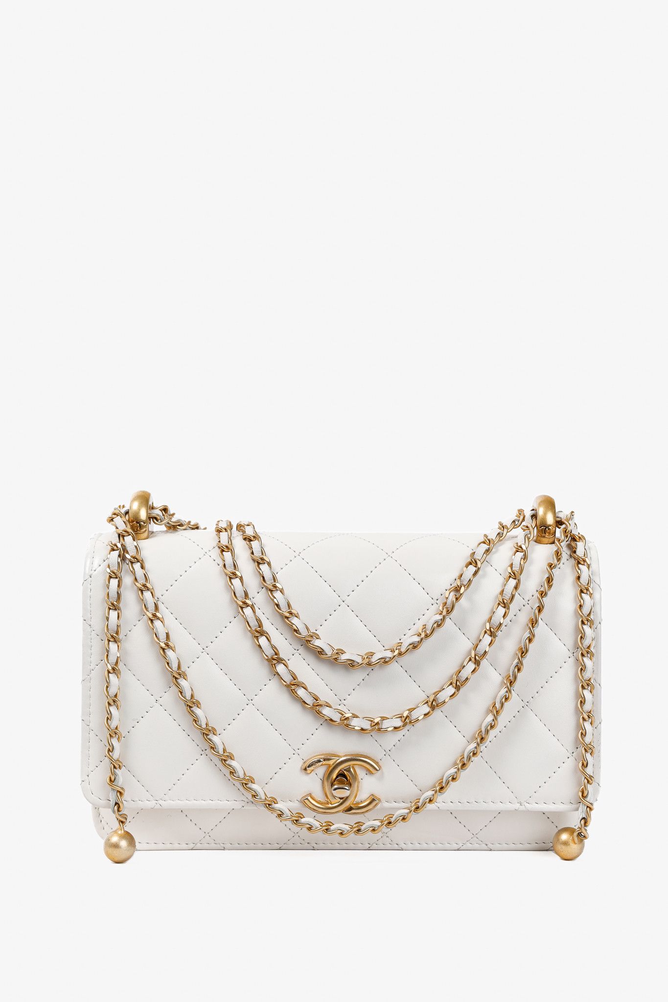 Chanel Chanel Pearl Crush Quilted Lambskin Leather Wallet on Chain Size ONE SIZE - 1 Thumbnail