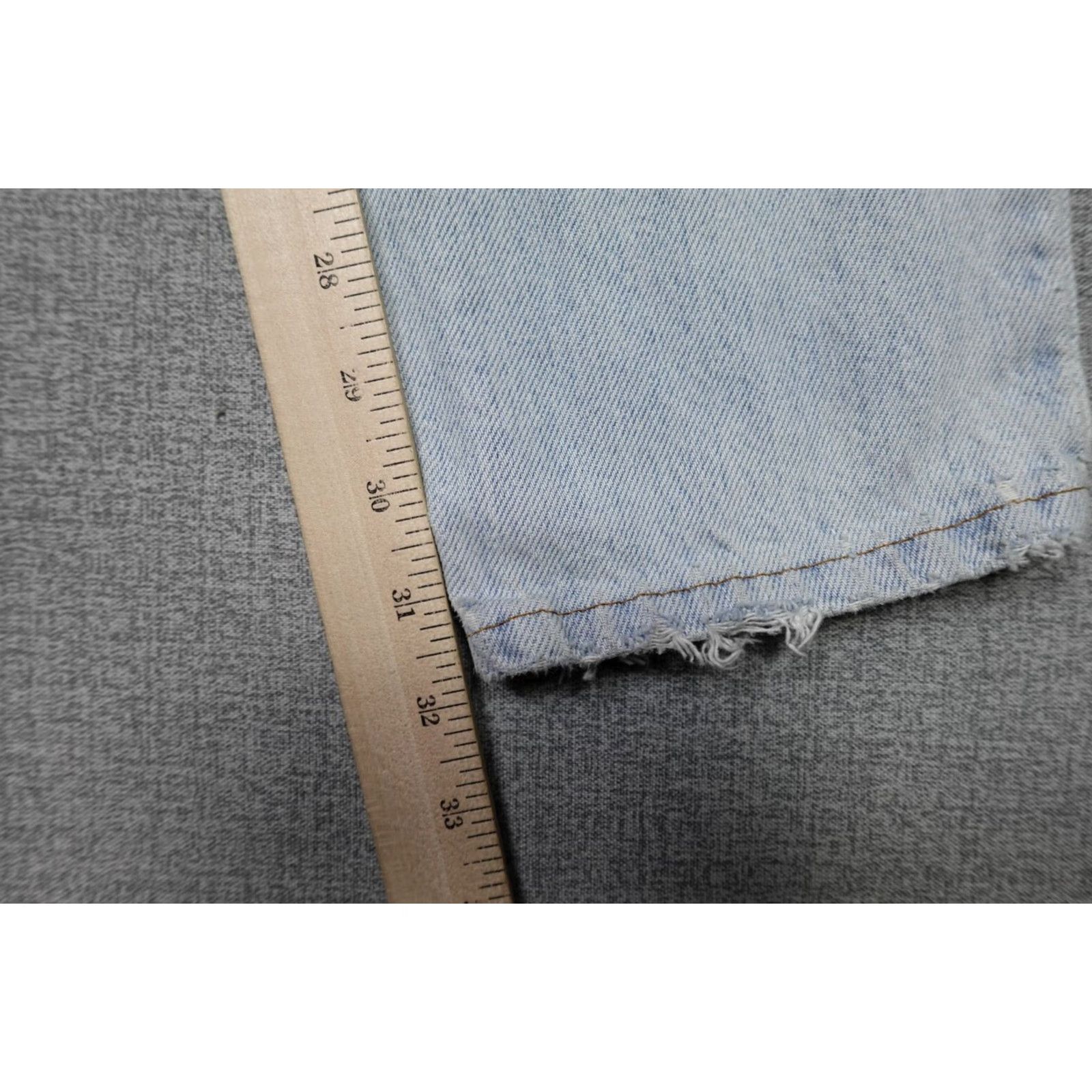 Levi's VINTAGE Levi's Jeans Womens Regular Size 11 Blue Distressed 90s USA Levi's 505 Straight Faded Washed Jeans Women Size 32" / US 10 / IT 46 - 7 Thumbnail