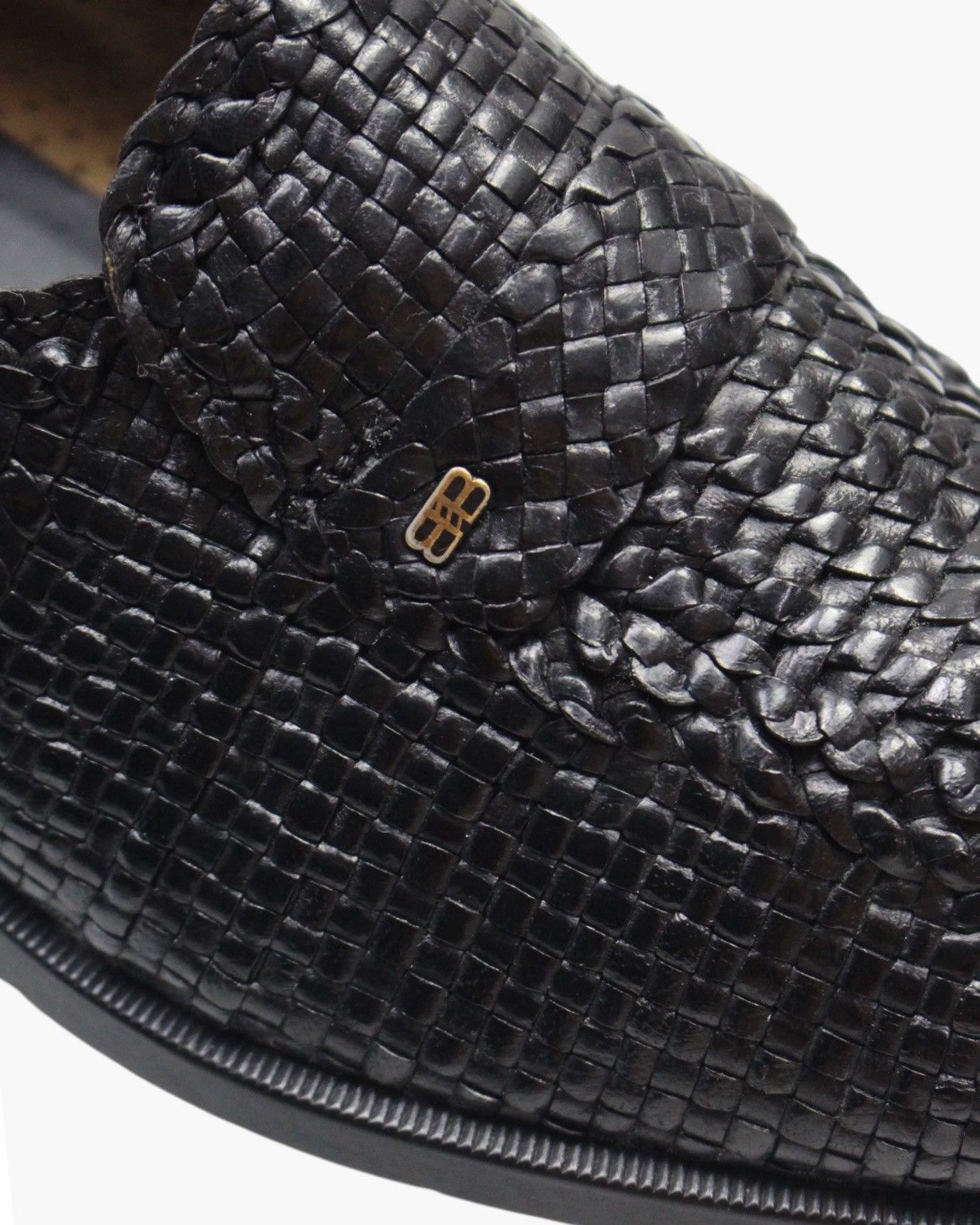 Balenciaga 2000S BALENCIAGA BLACK WOVEN LEATHER LOAFERS Size US 7.5 / EU 40-41 - 6 Thumbnail