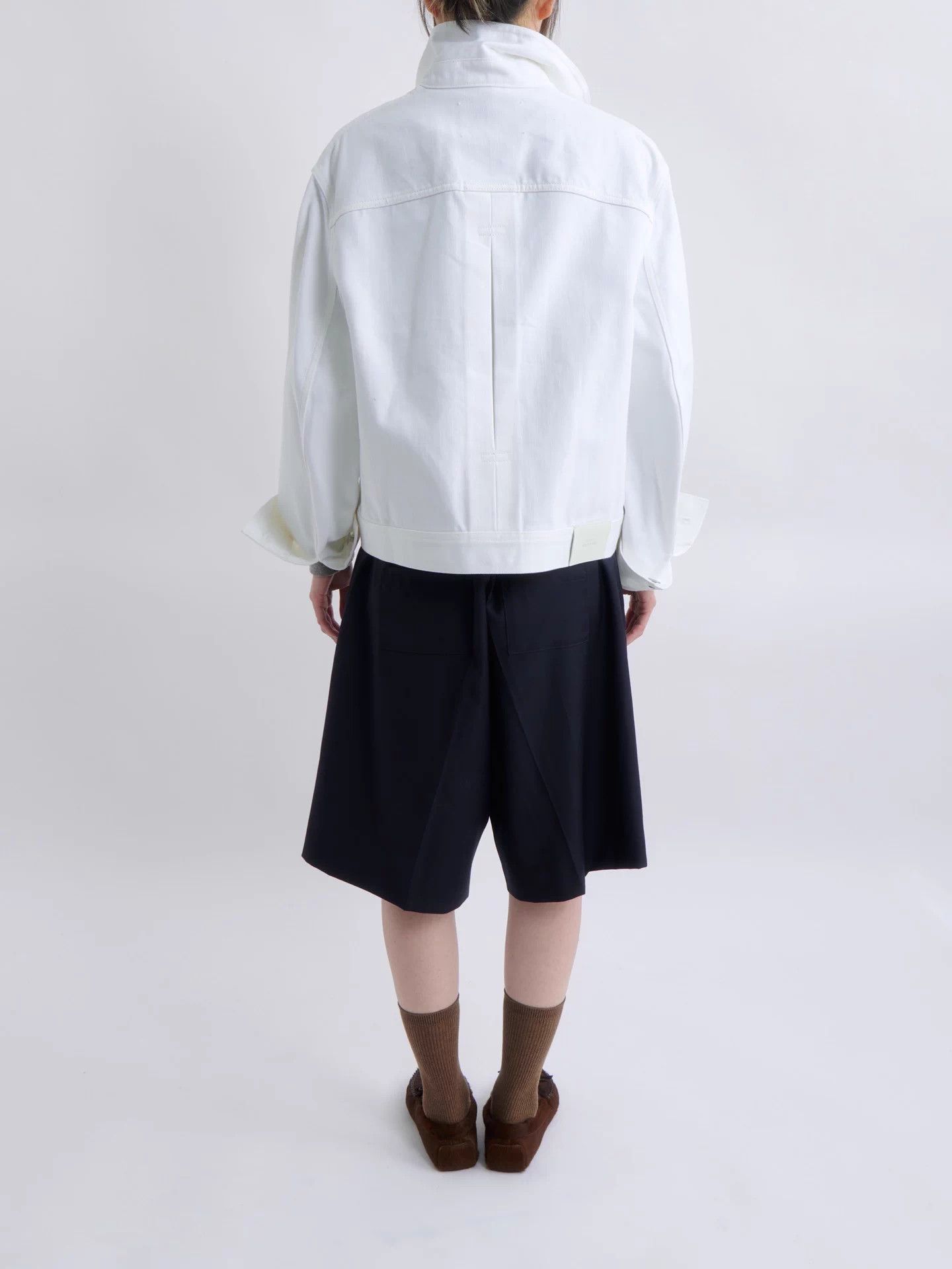 Studio Nicholson STUDIO NICHOLSON Type-1 White Denim Short Jacket Size M / US 6-8 / IT 42-44 - 4 Thumbnail