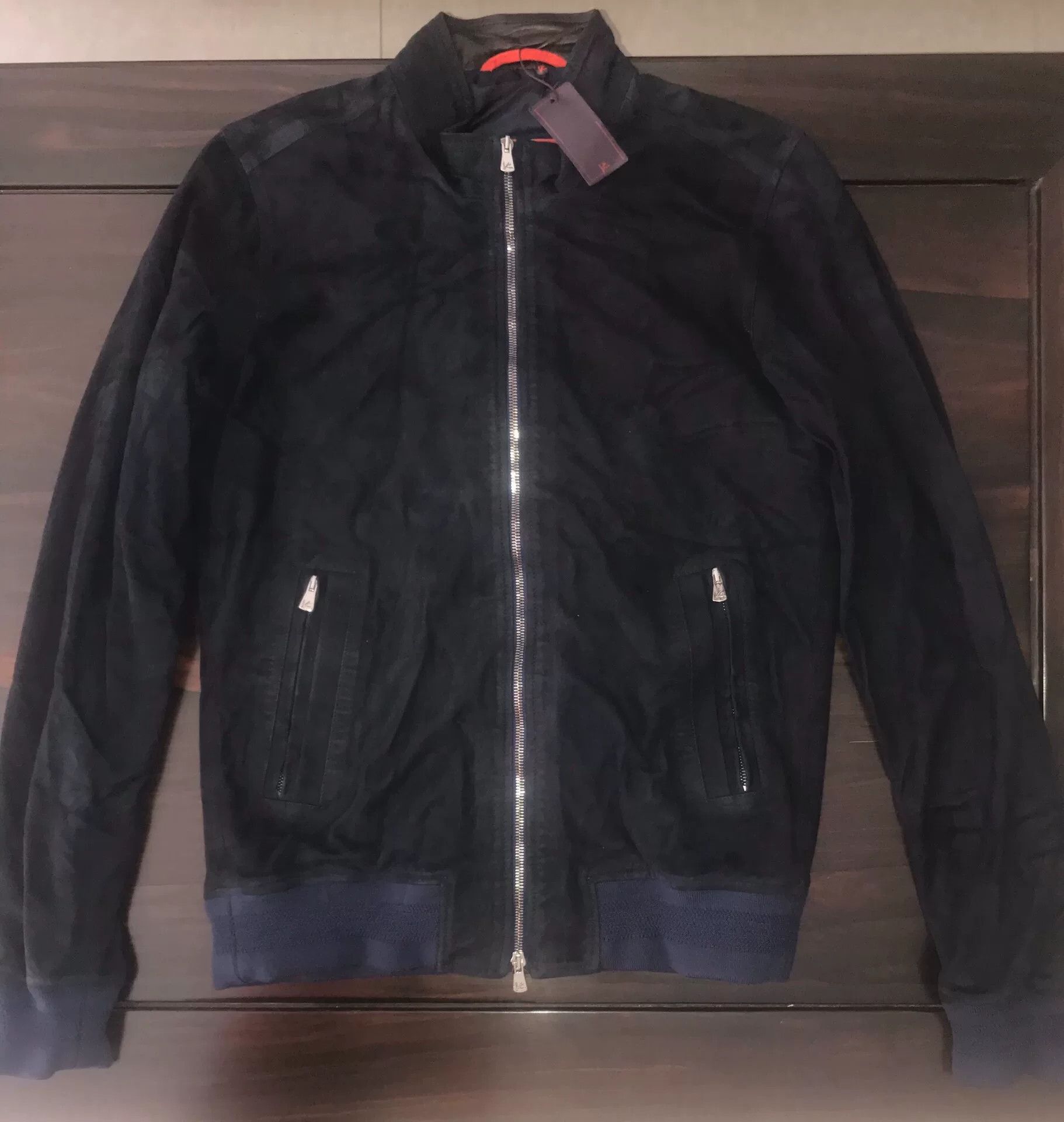 Isaia Napolii new isaia suede leather jacket in dark color Size US L / EU 52-54 / 3 - 1 Thumbnail