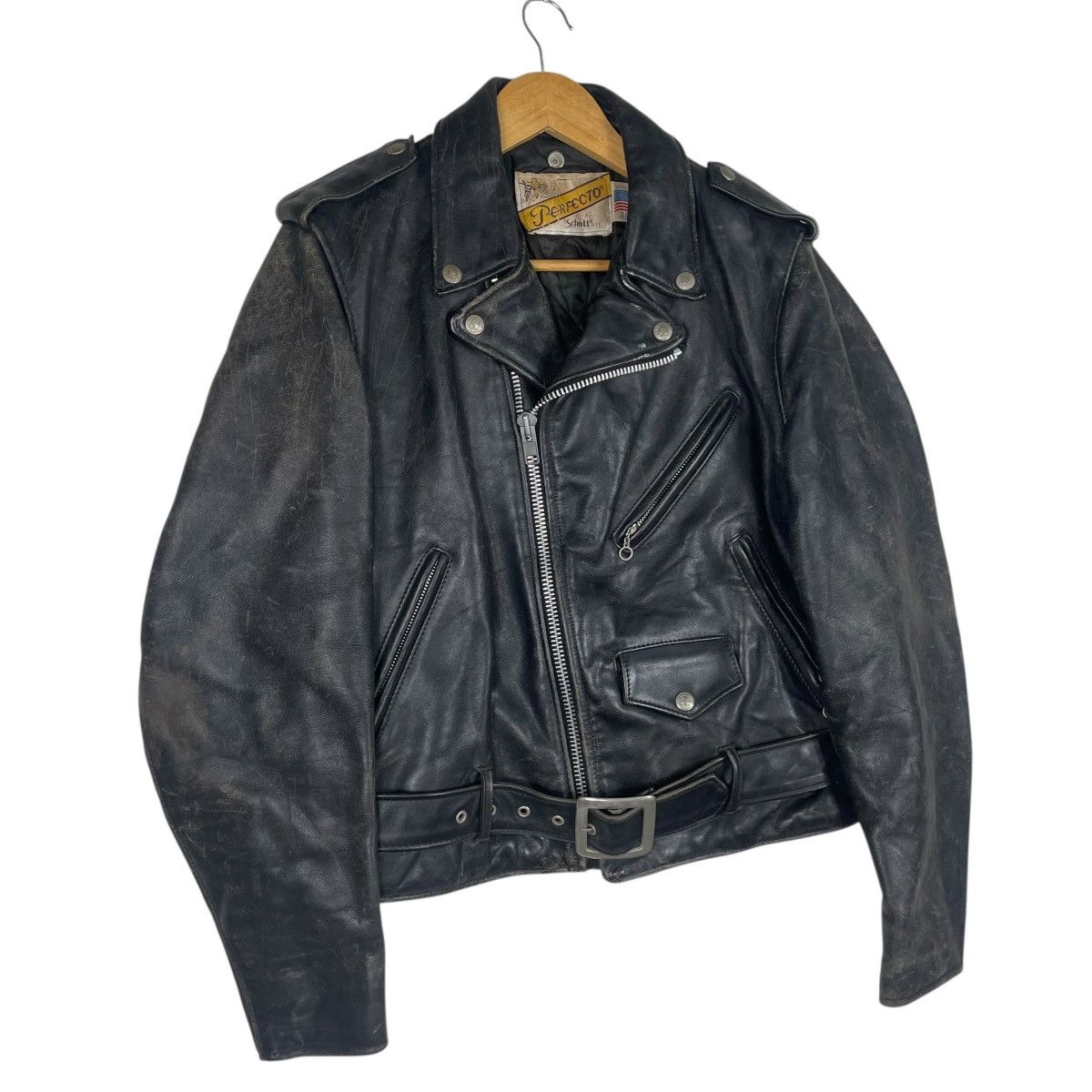 Schott 💥VINTAGE SCHOTT PERFECTO BIKER JACKET Size US S / EU 44-46 / 1 - 2 Thumbnail