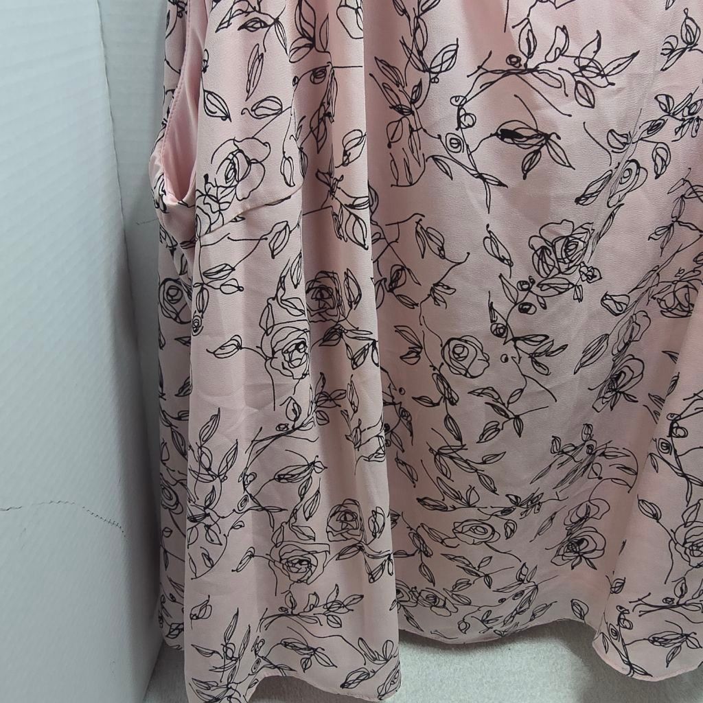 The Unbranded Brand Women's DANA KAY Pink & Black Floral Tank Top Plus Size 32W Size M / US 6-8 / IT 42-44 - 3 Thumbnail