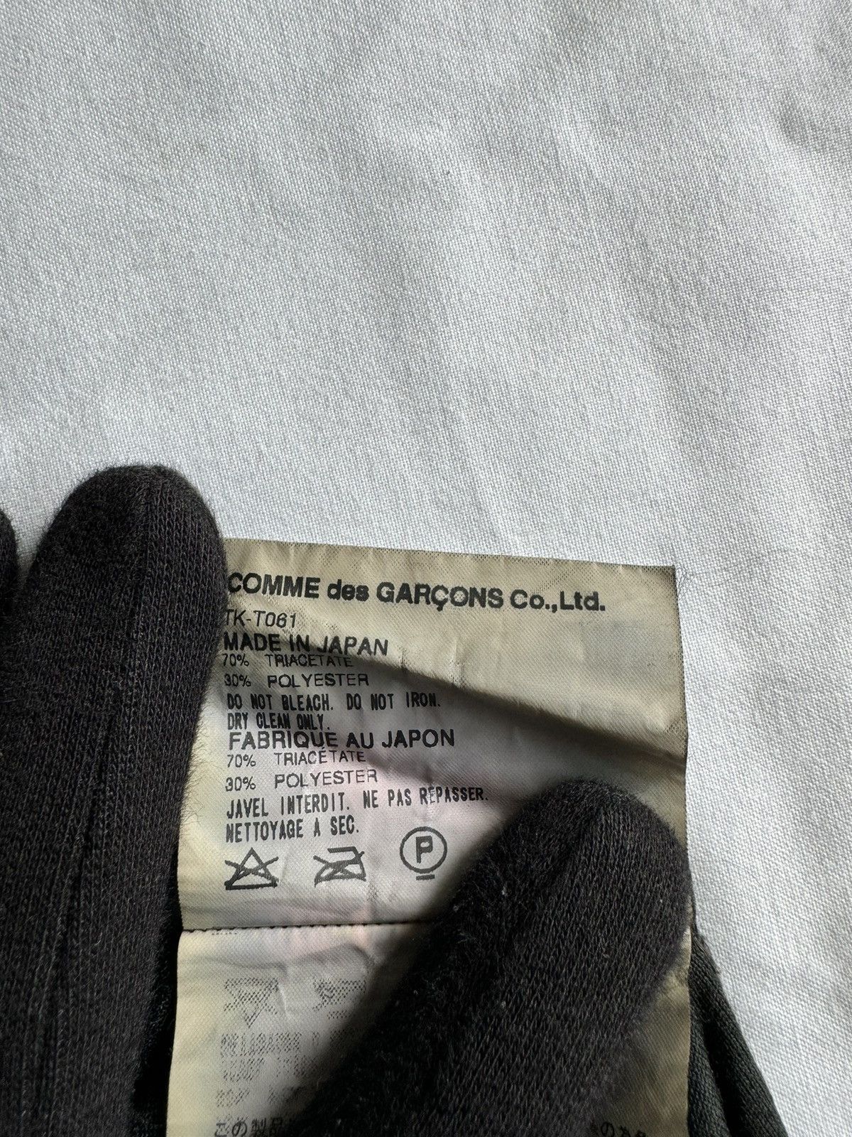 Comme des Garcons Tricot Comme des Garcons Long Sleeve Velvet Top Size S / US 4 / IT 40 - 10 Thumbnail
