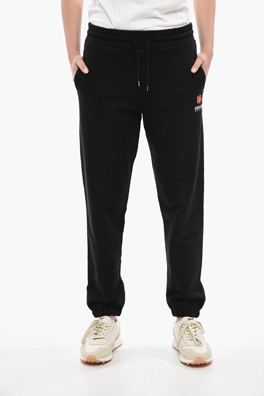 Kenzo og1mm0426 Brushed Cotton Joggers in Black Size 27" / US 4 / IT 40 - 1 Thumbnail