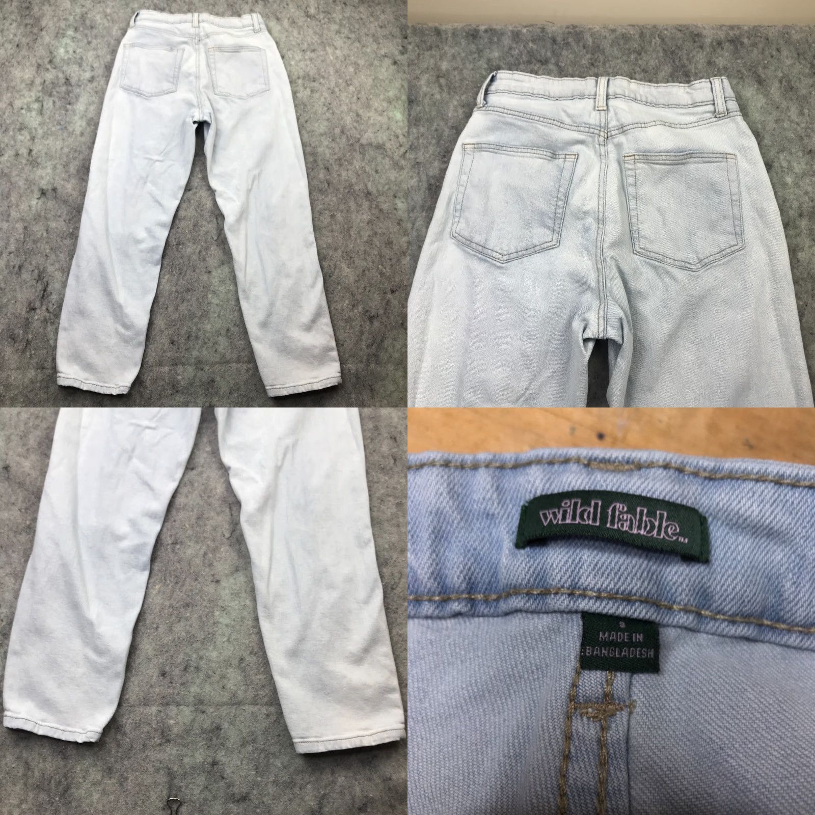Vintage Wild Fable Jeans Womens Size 8 Light Wash Blue Destroyed Distressed High Rise Stretch Size 30" / US 8 / IT 44 - 8 Thumbnail