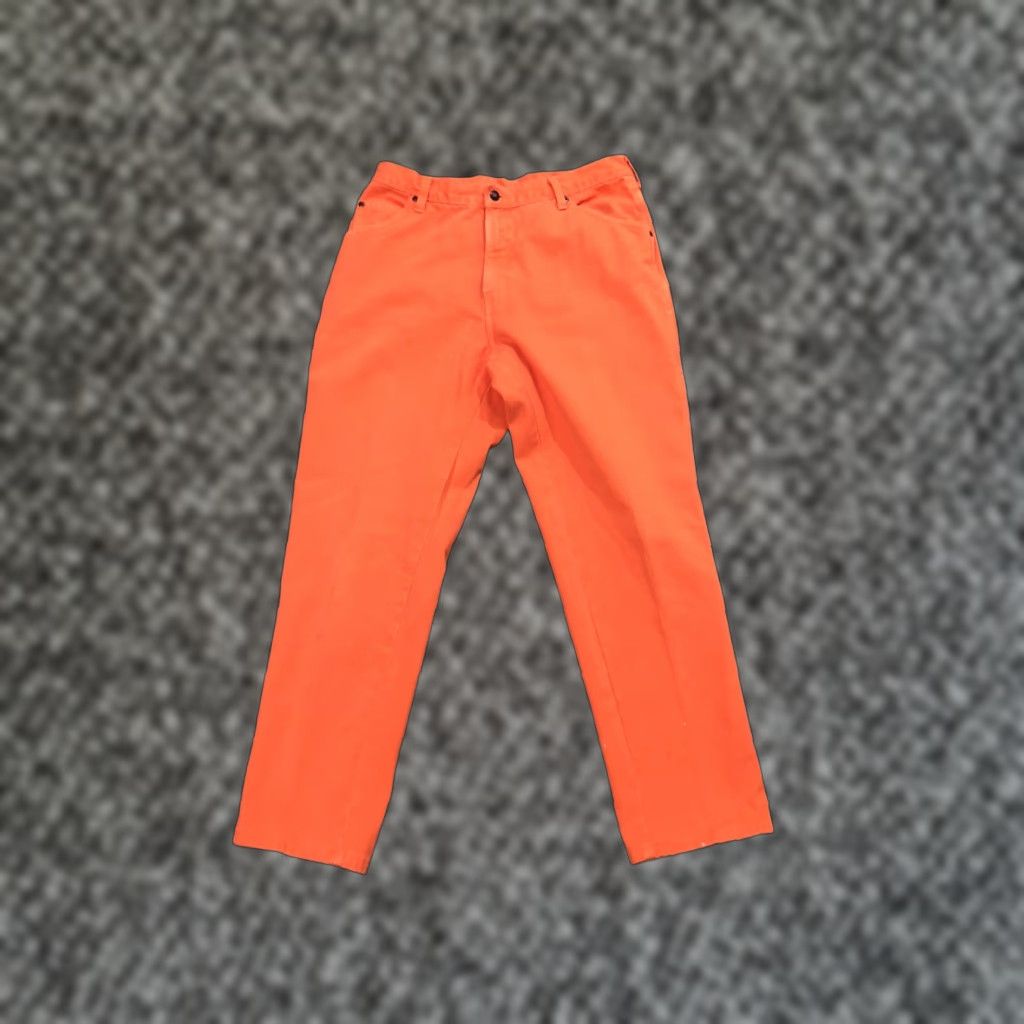 Lands' End VINTAGE Lands' End Denim Jeans Orange 32x30 Men USA Straight W32 L30 United States Regular Inseam 30 Size US 32 / EU 48 - 1 Thumbnail