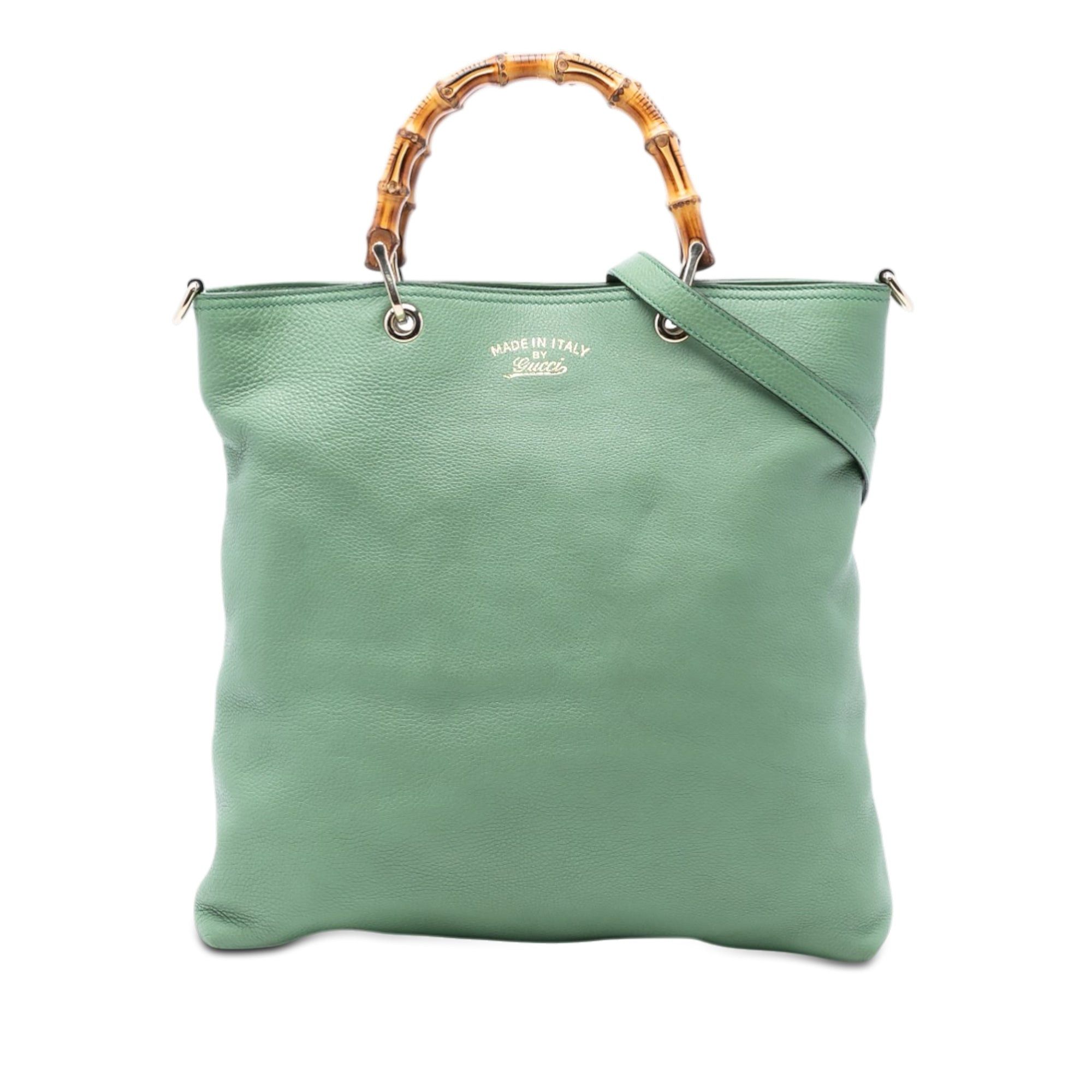 Gucci Tall Leather Bamboo Shopper Tote Size ONE SIZE - 1 Thumbnail