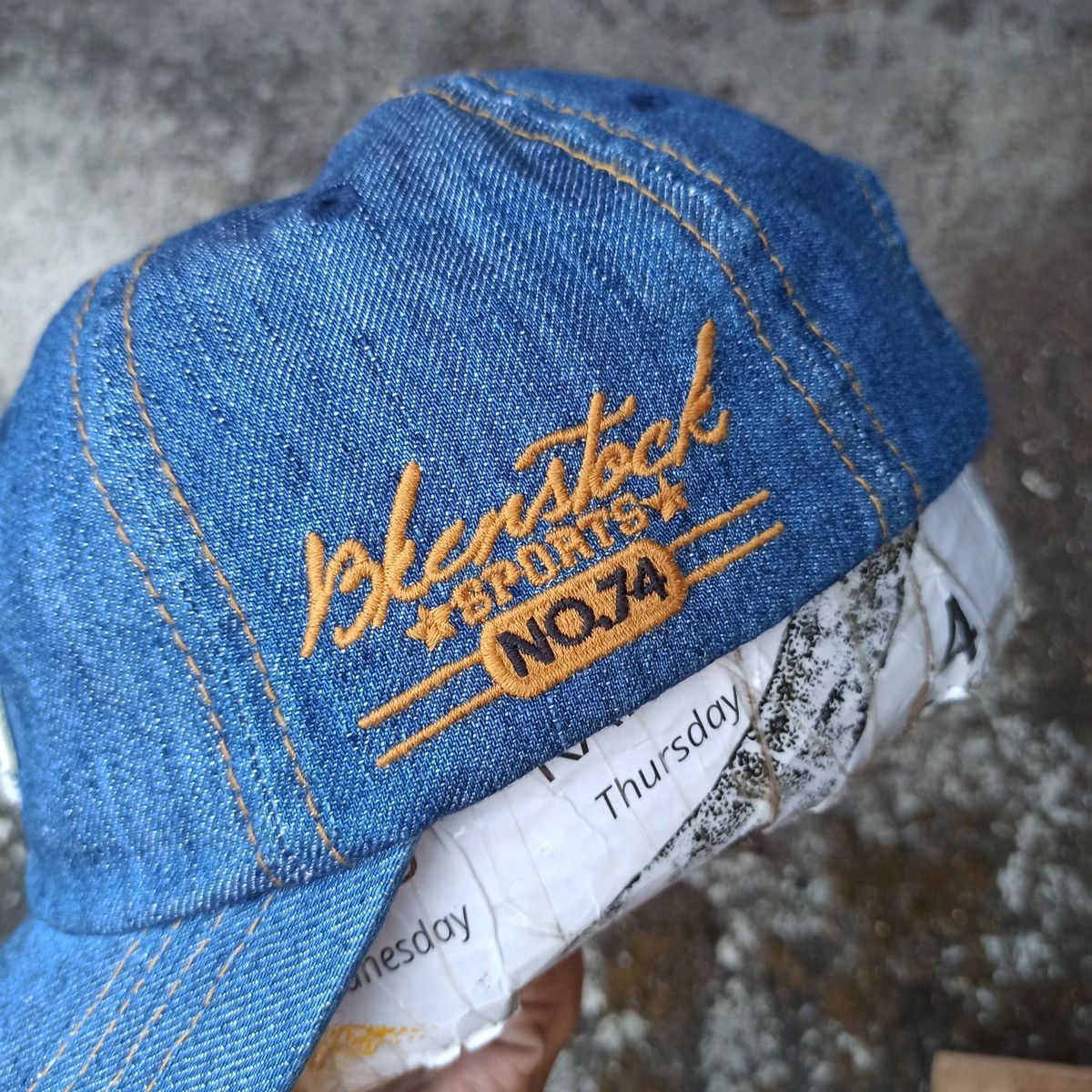 Birkenstock × Japanese Brand Sick initial B distressed hat Size ONE SIZE - 4 Thumbnail