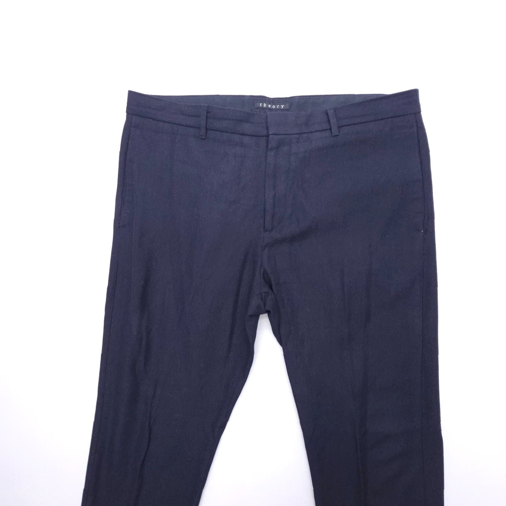 Theory Theory Dress Pants Mens 36x32 Slim Straight Flat Front Blue Wool Cotton Business Casual Size US 36 / EU 52 - 3 Thumbnail